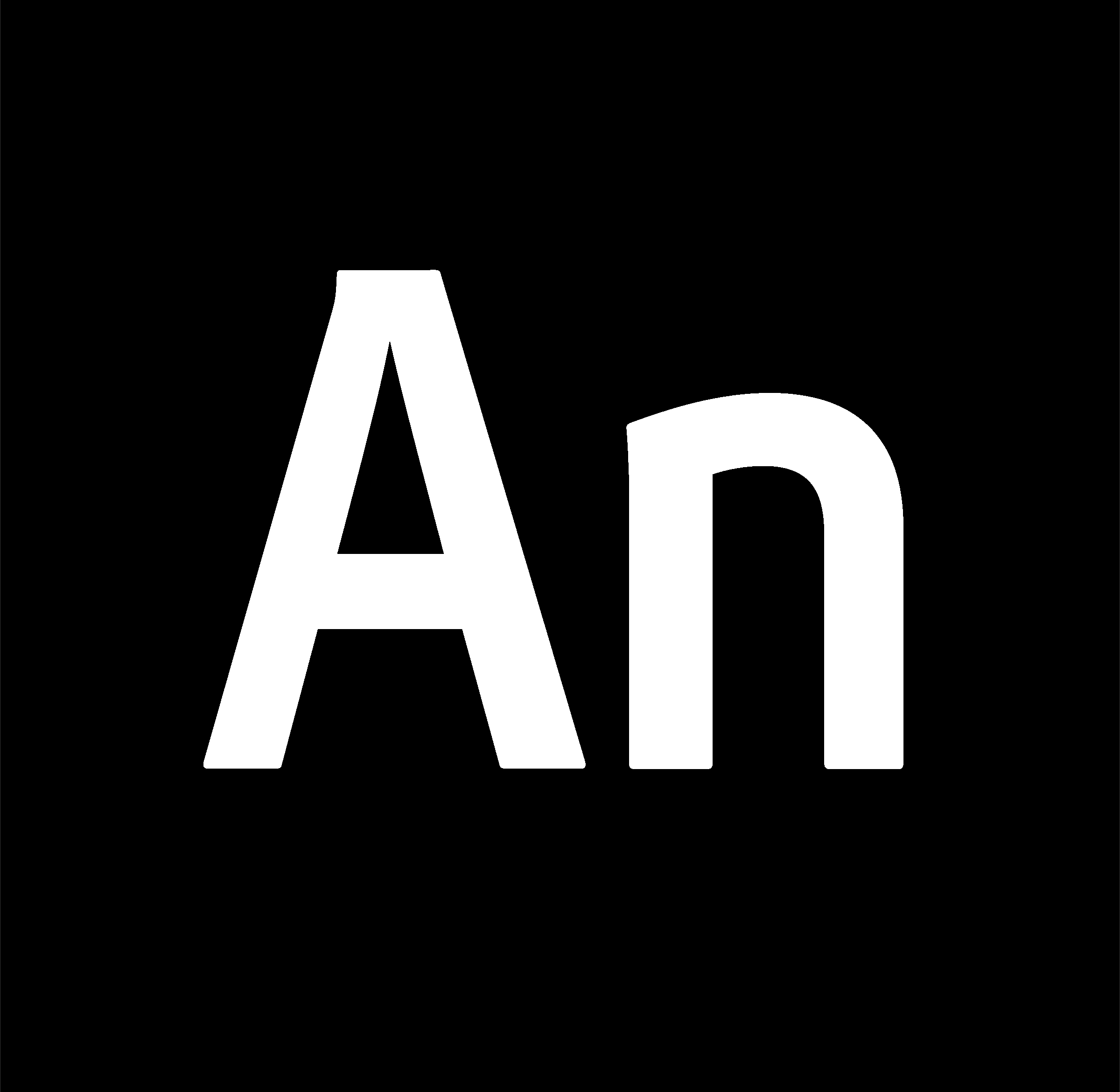 Edge Animate App CC Logo black and white