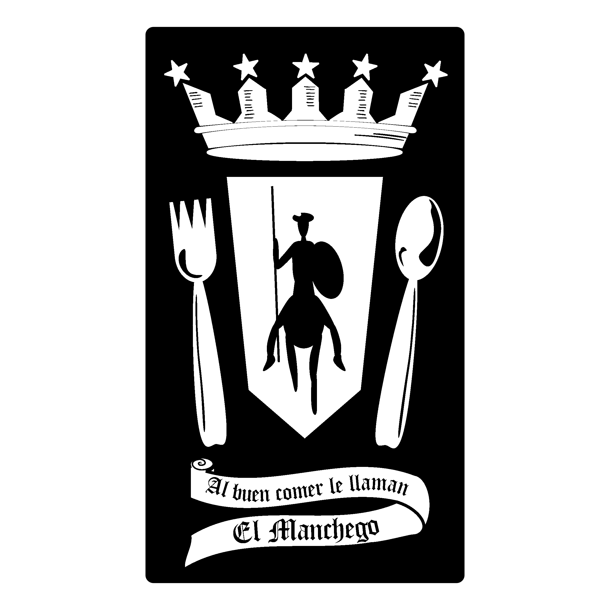 El Manchego Logo black and white