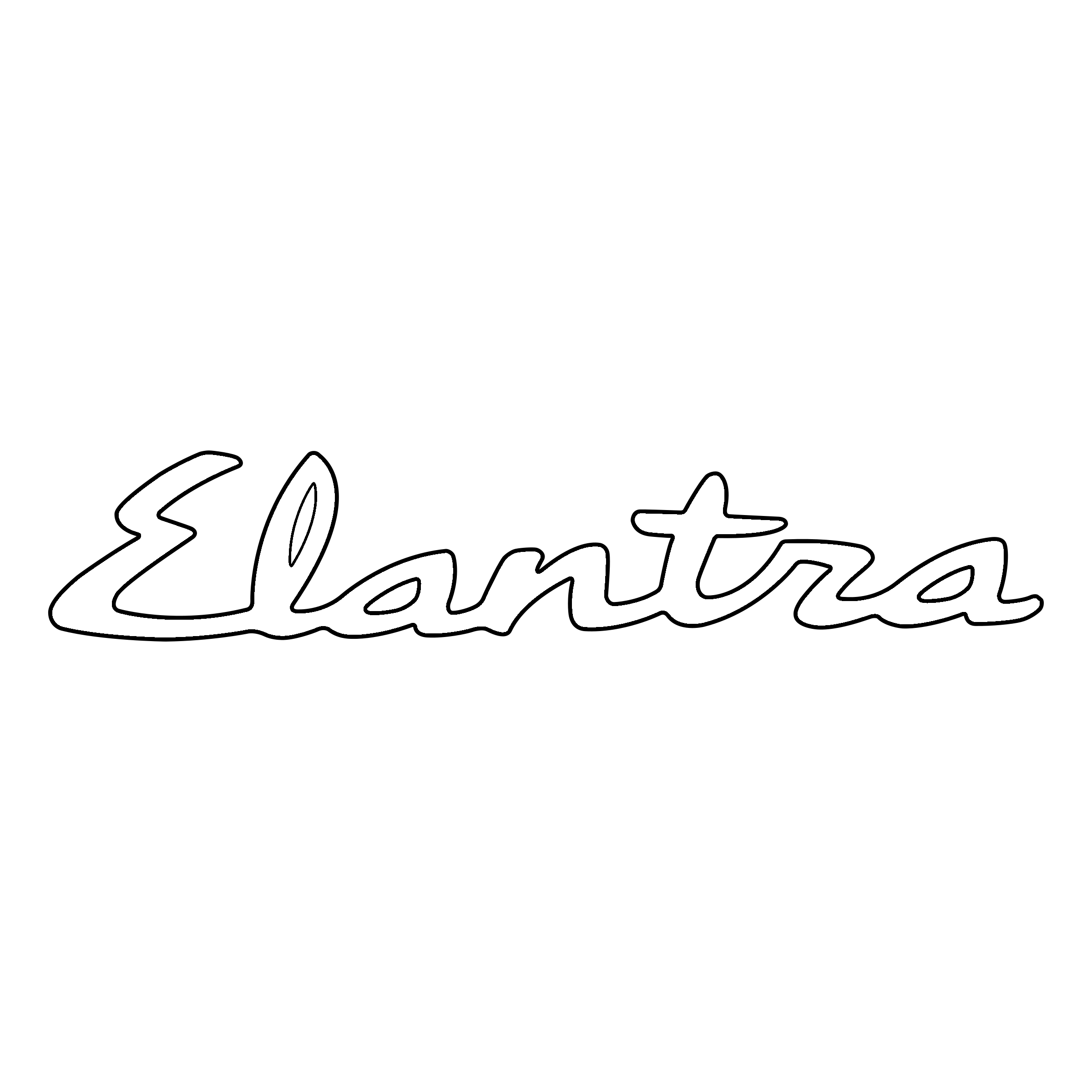 Elantra Logo black and white
