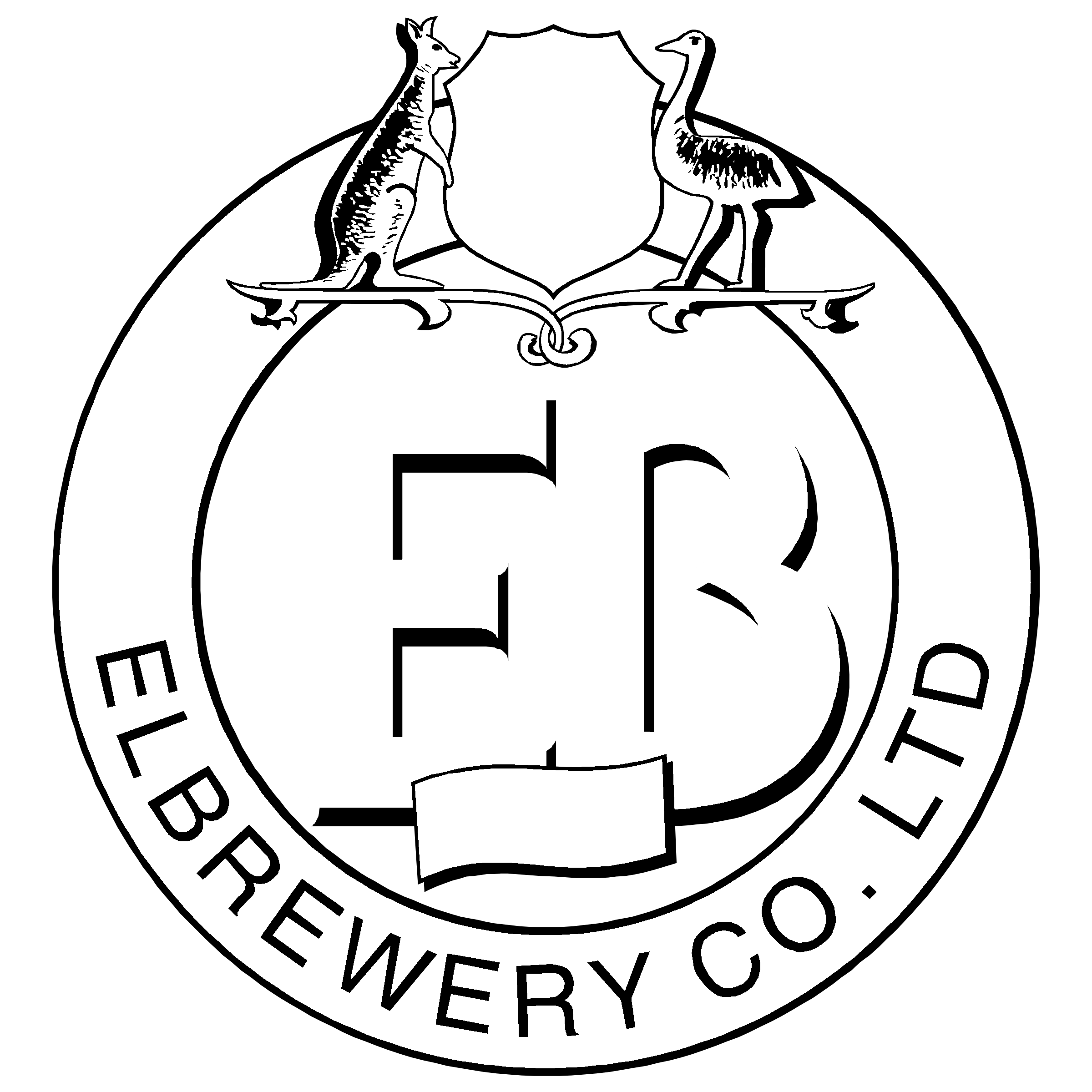 Elbrewery Co Logo black and white