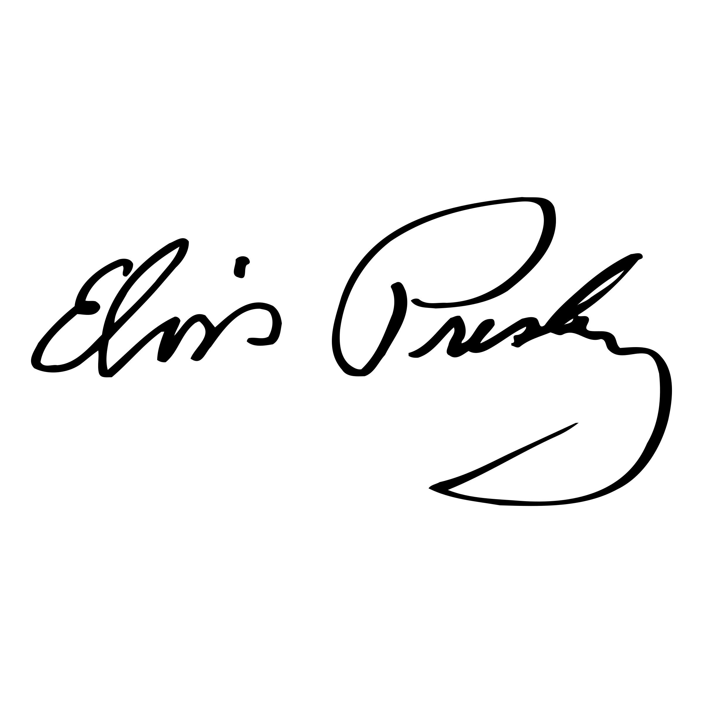Elvis Presley signature Logo black and white