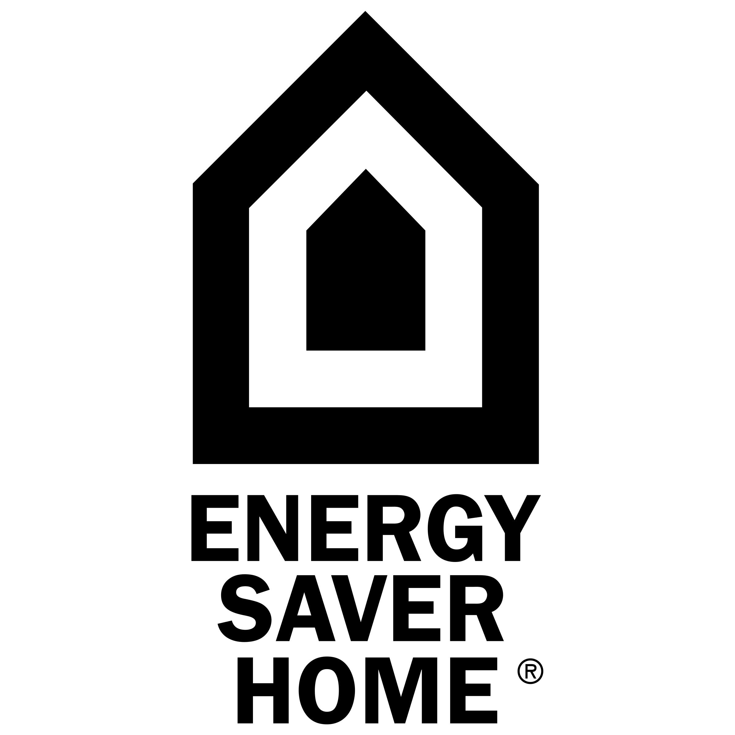 Energy Saver Home Logo black and white
