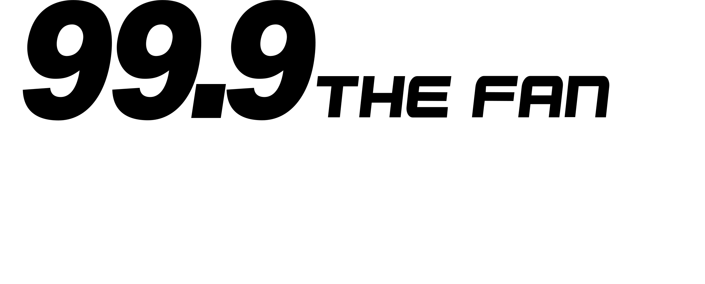 ESPN The Fan Logo black and white
