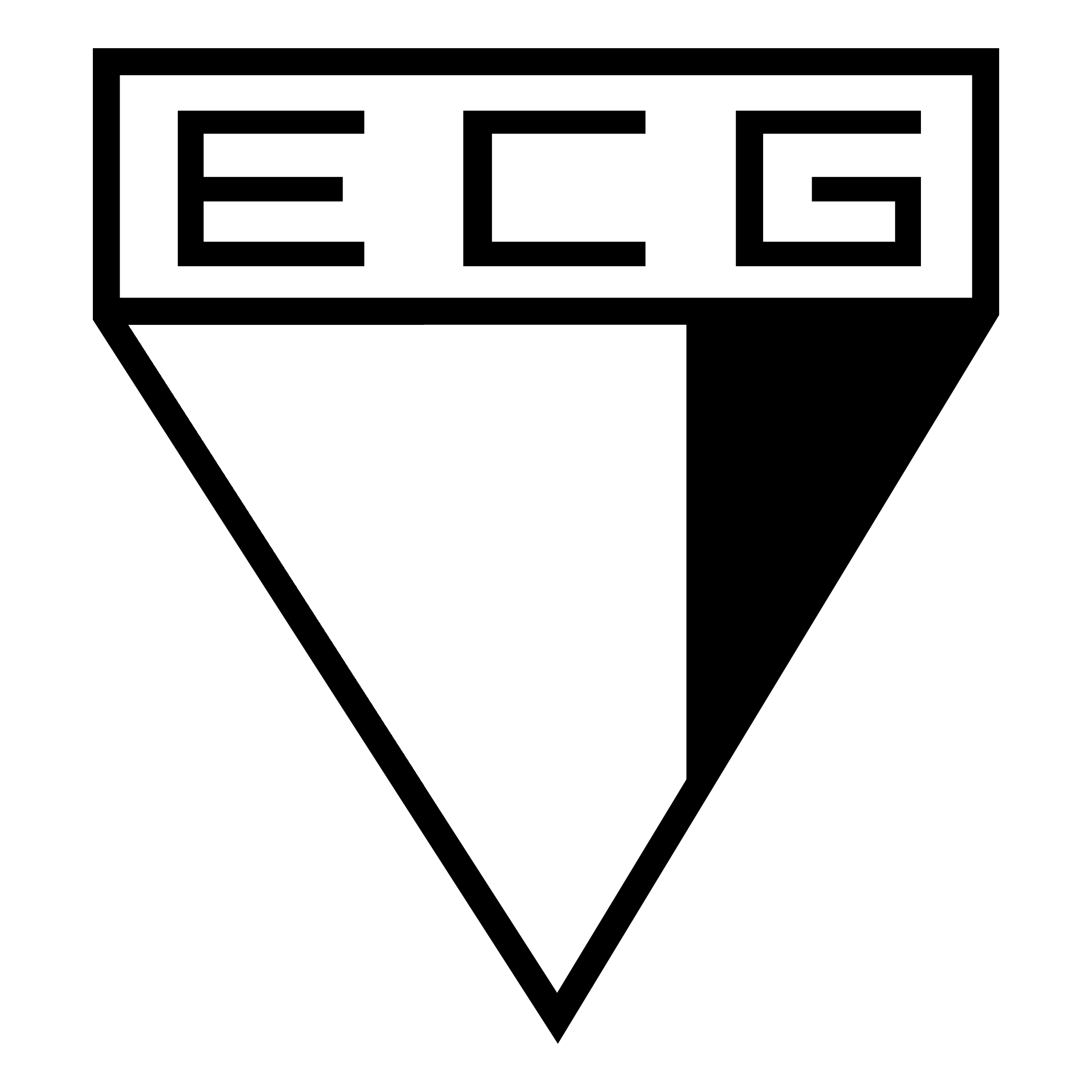 Esporte Clube Guarani de Uruguaiana RS Logo black and white