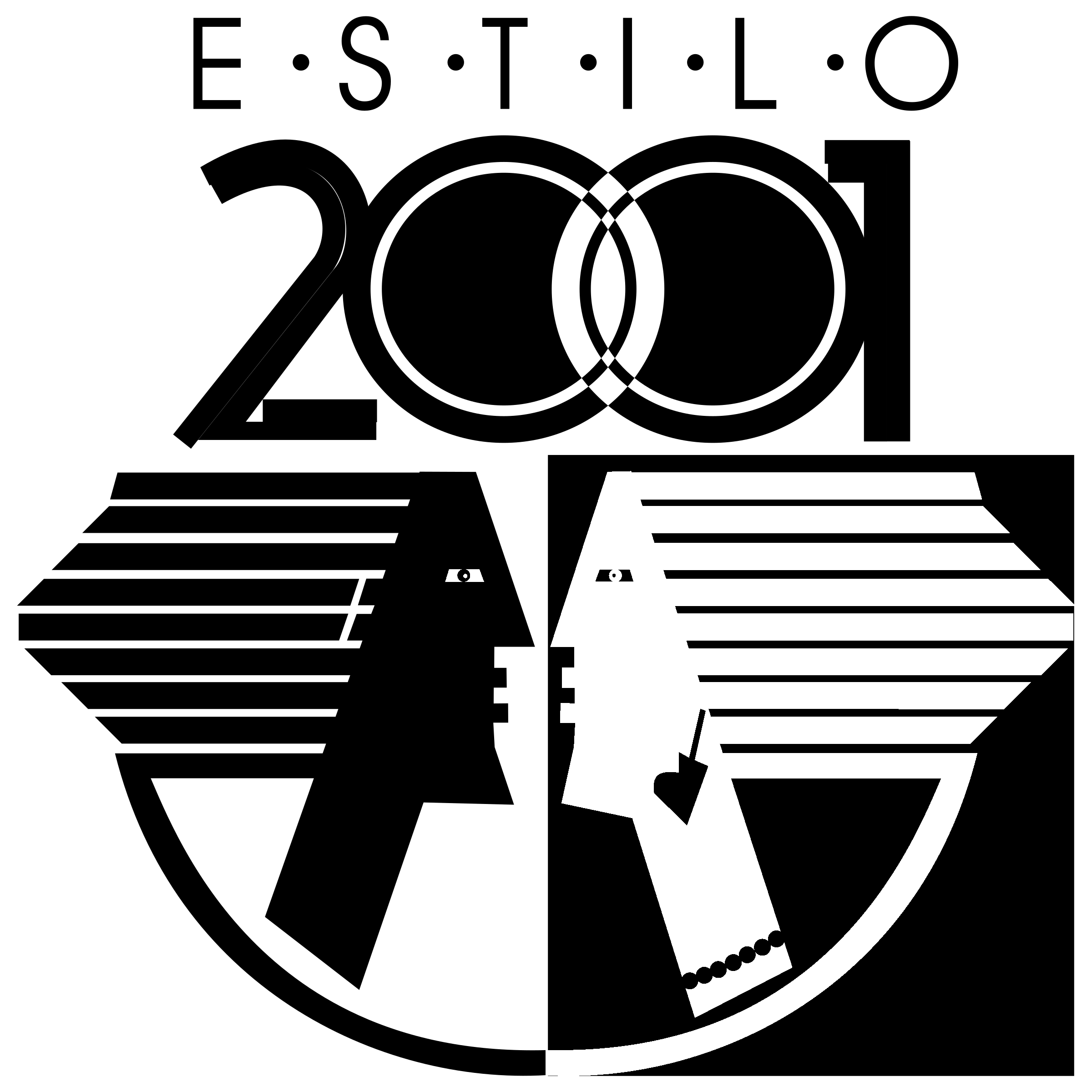 Estilo 2001 Logo black and white