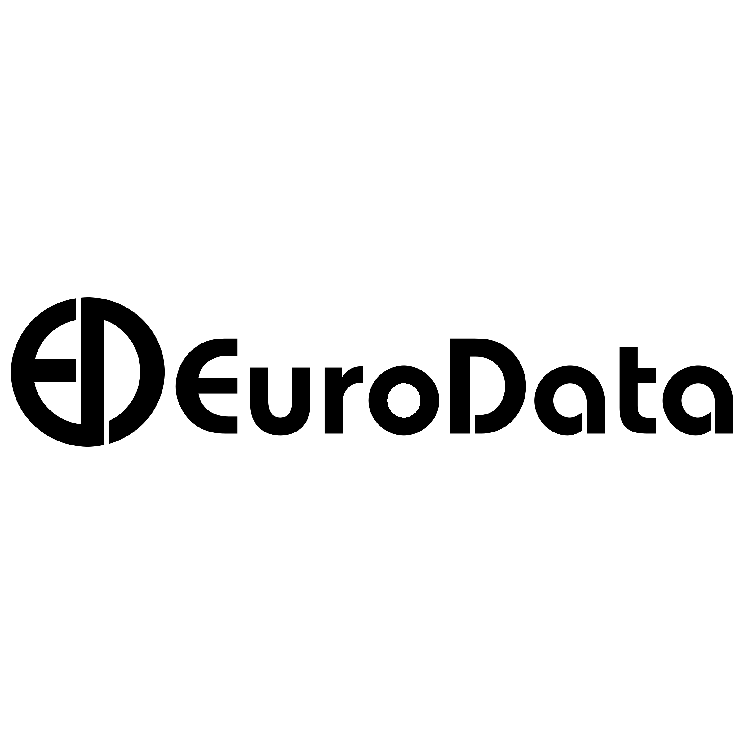 EuroData Logo black and white