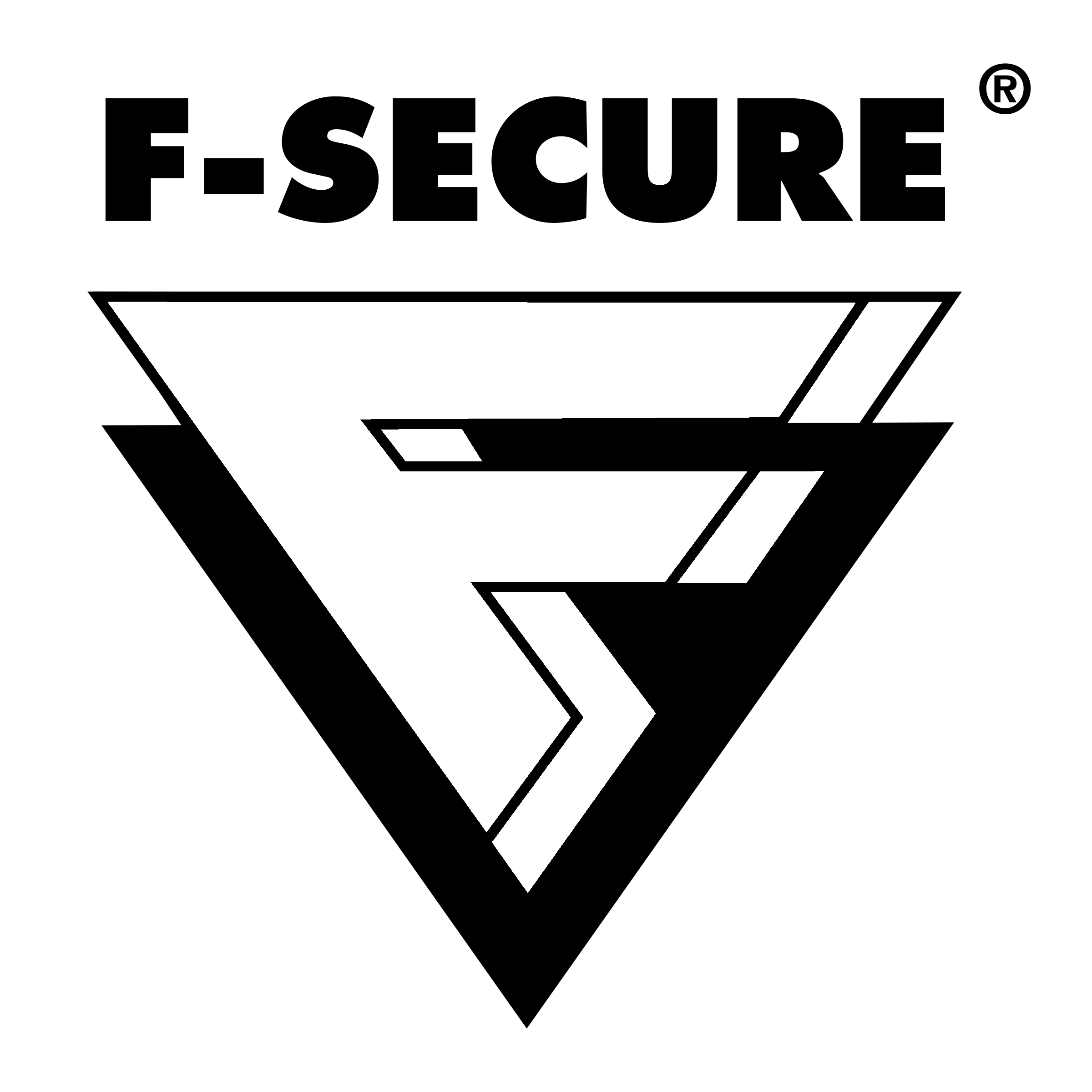 F Secure Logo black and white