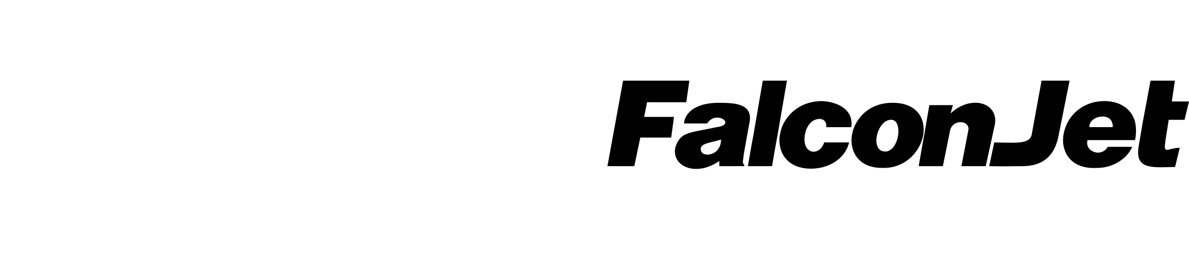 Falcon Jet Logo black and white