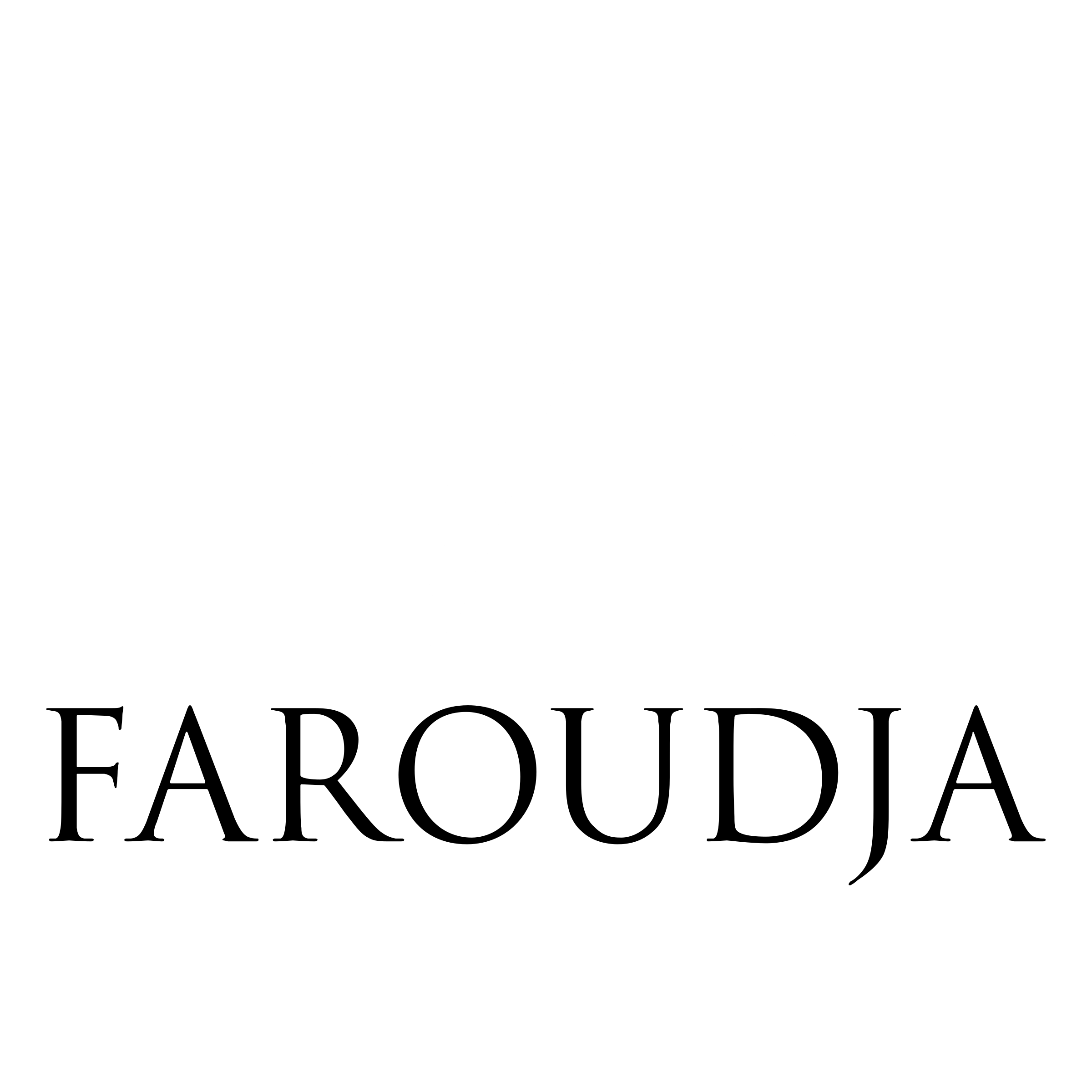 Faroudja Logo black and white