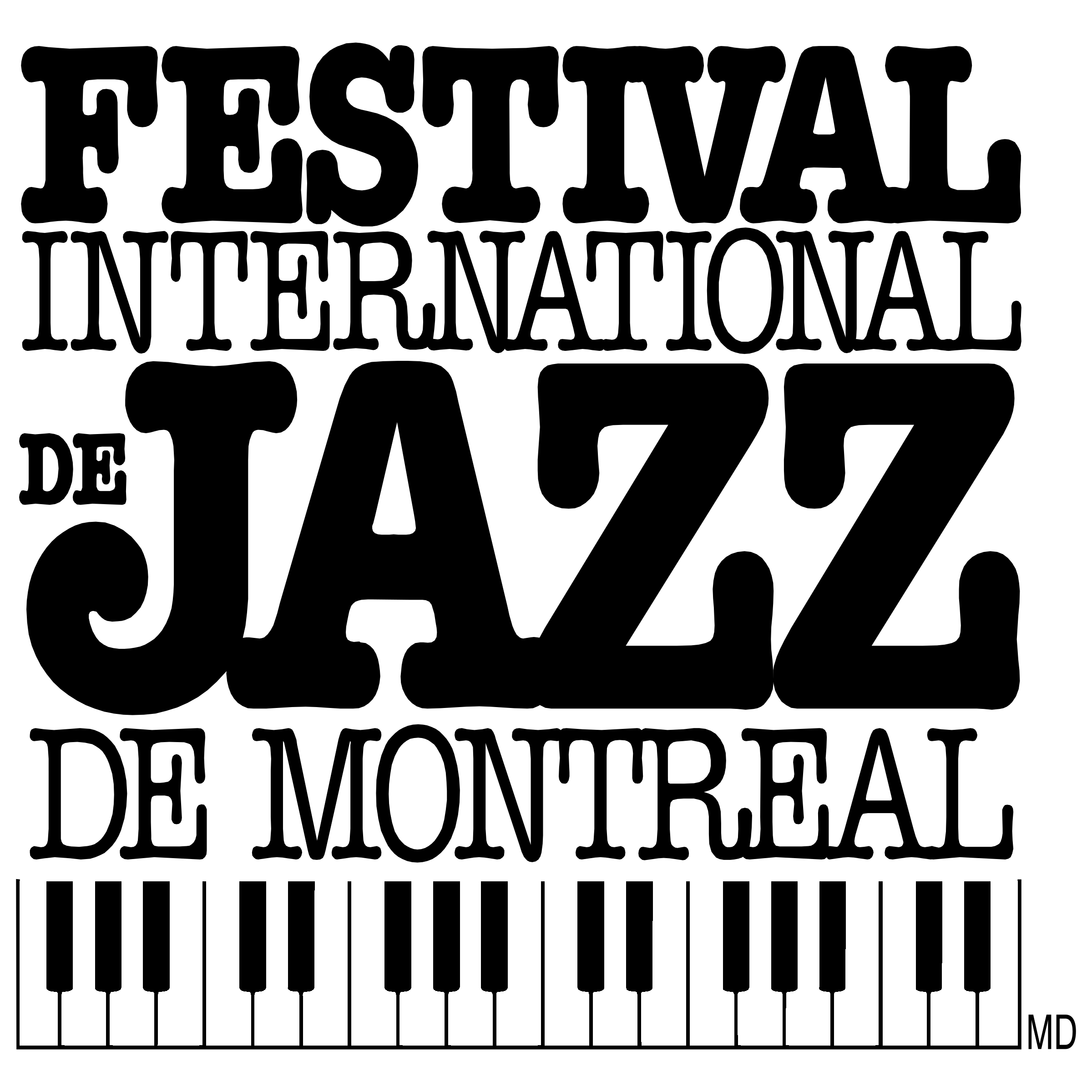Festival International de Jazz de Montreal Logo black and white