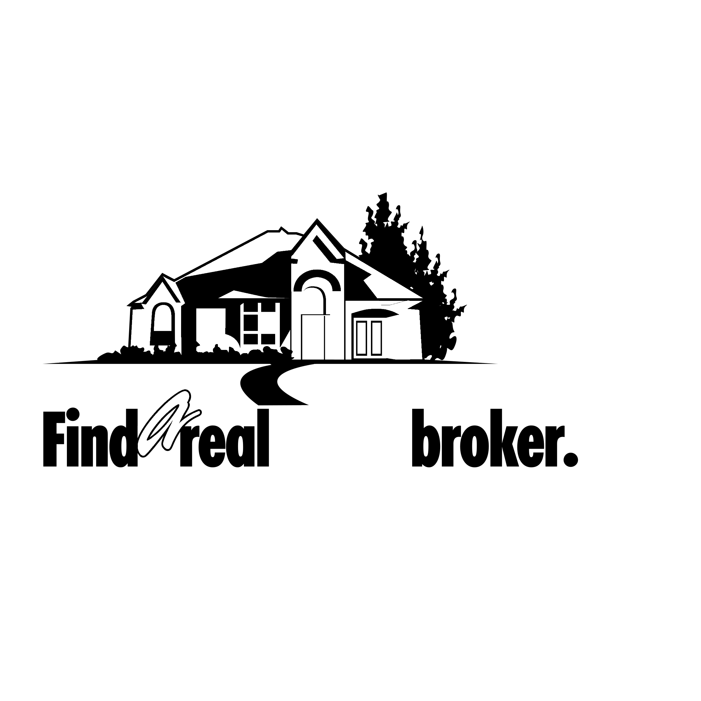 FindARealEstateBroker com Logo black and white