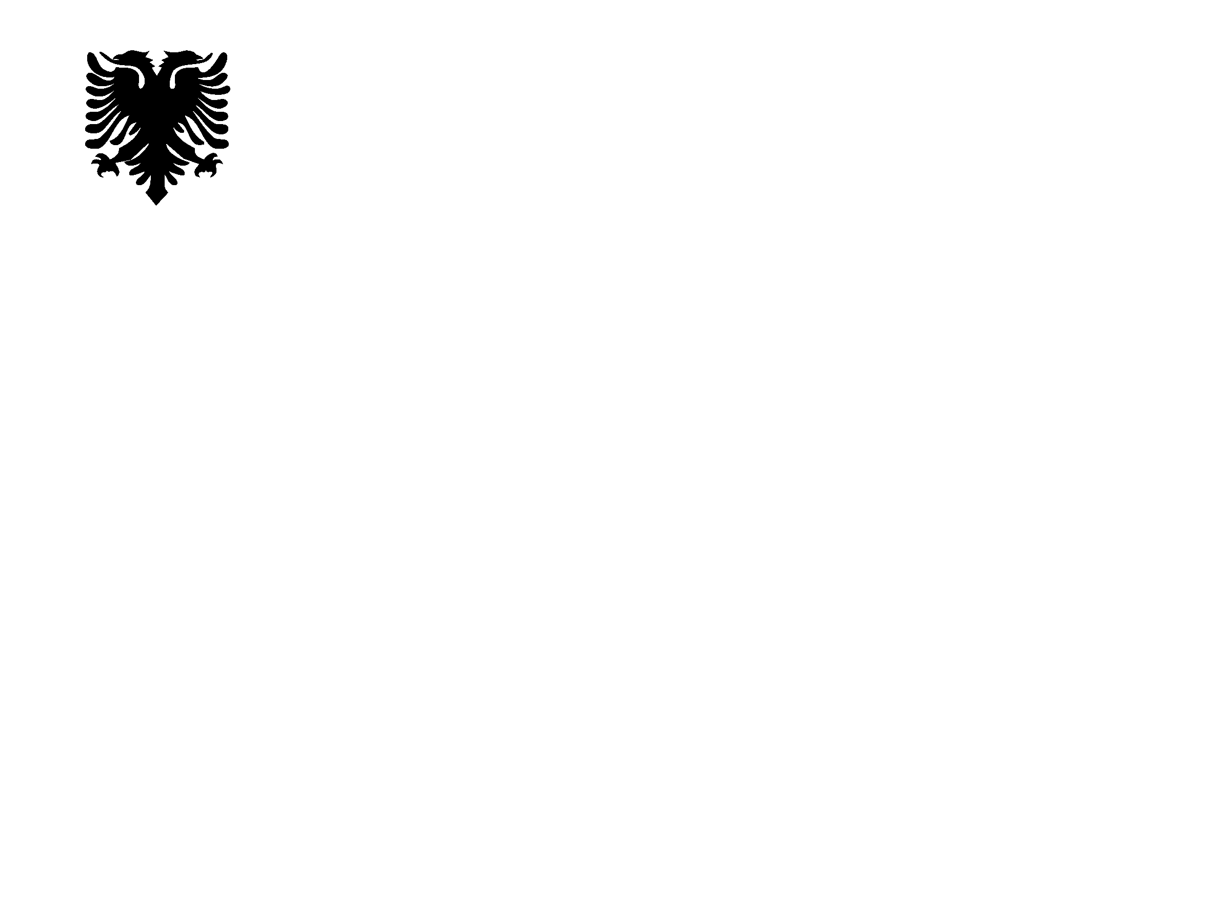 Flag of Albania Logo black and white