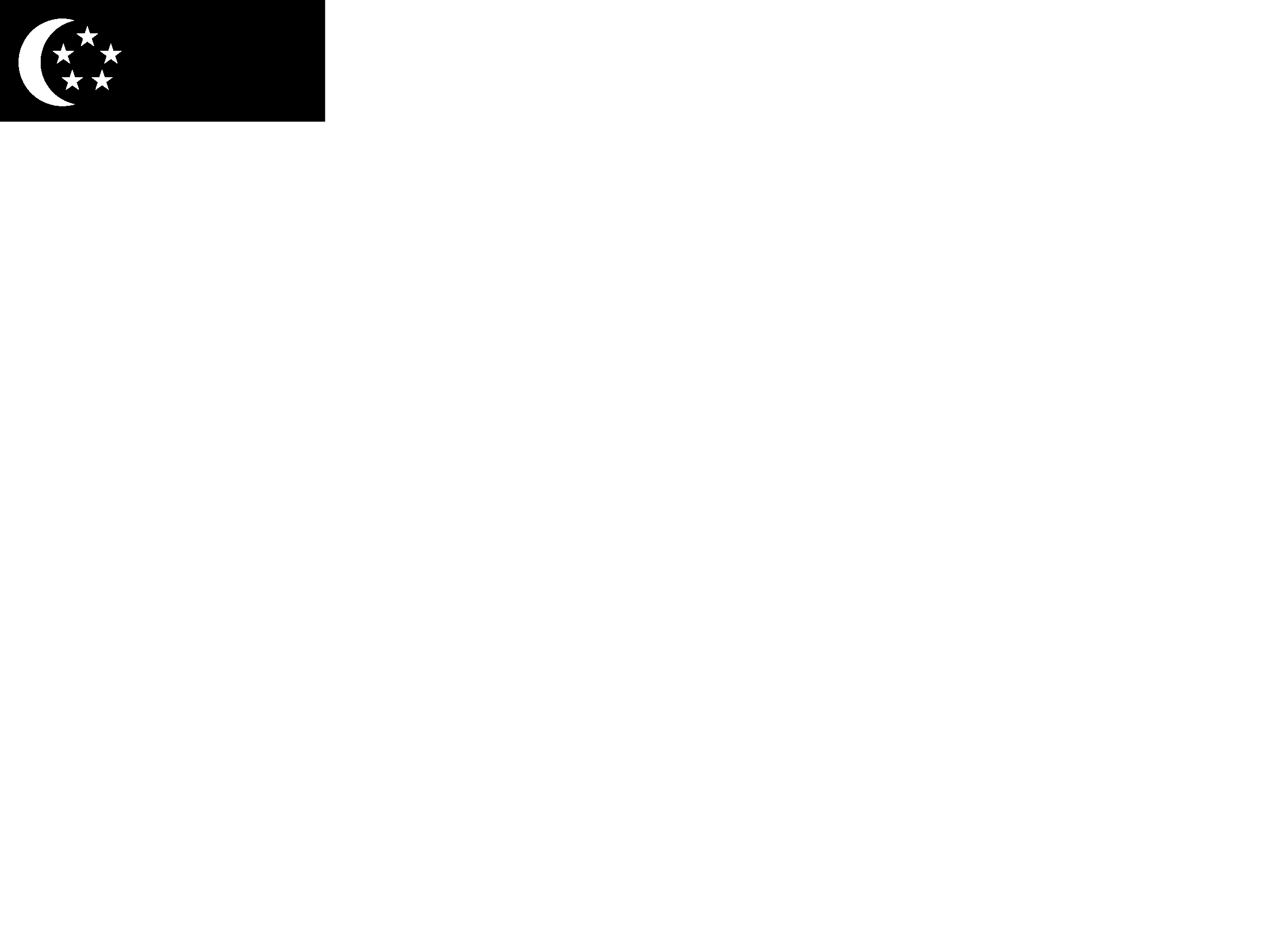 Flag of Singapore Logo black and white