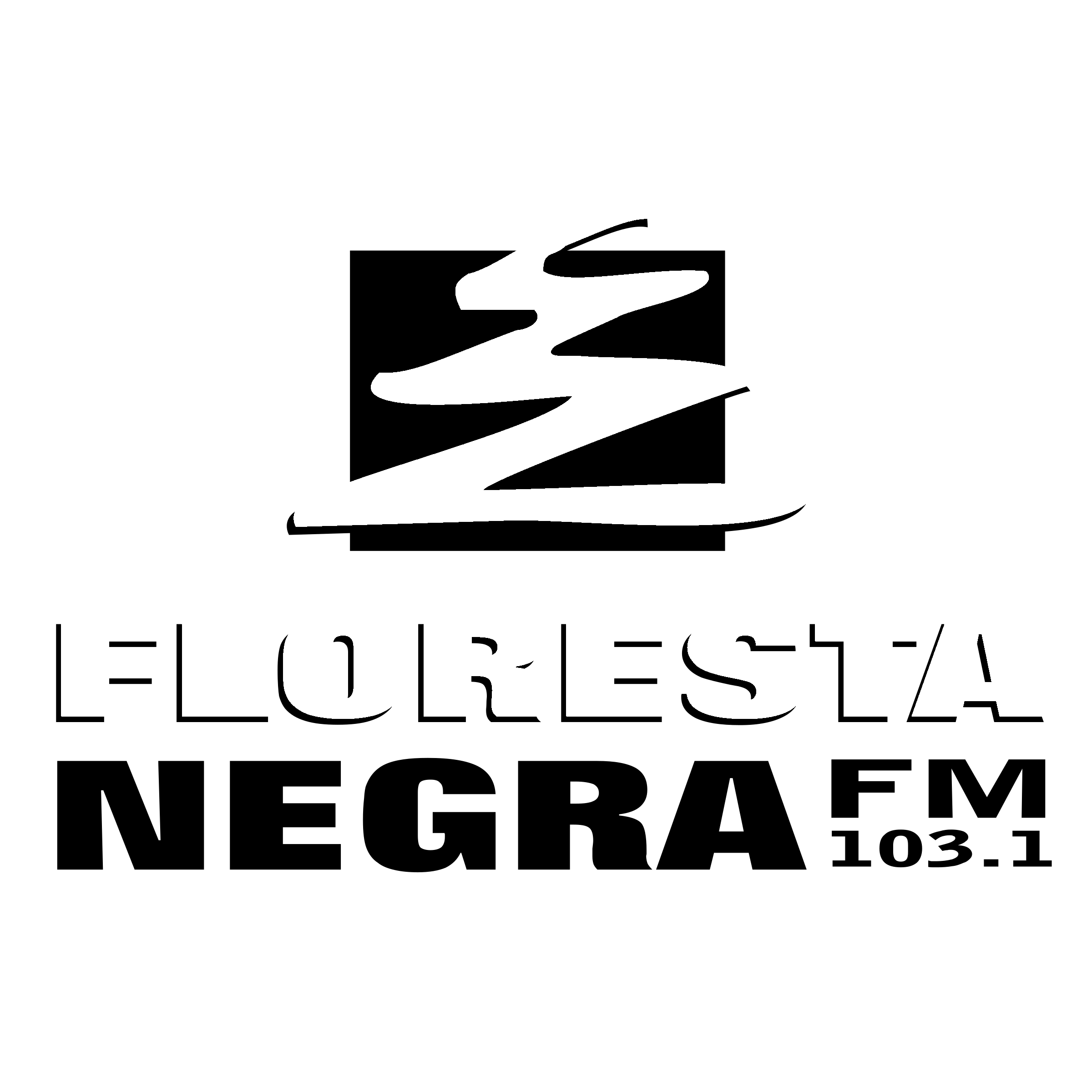 Floresta Negra FM Logo black and white
