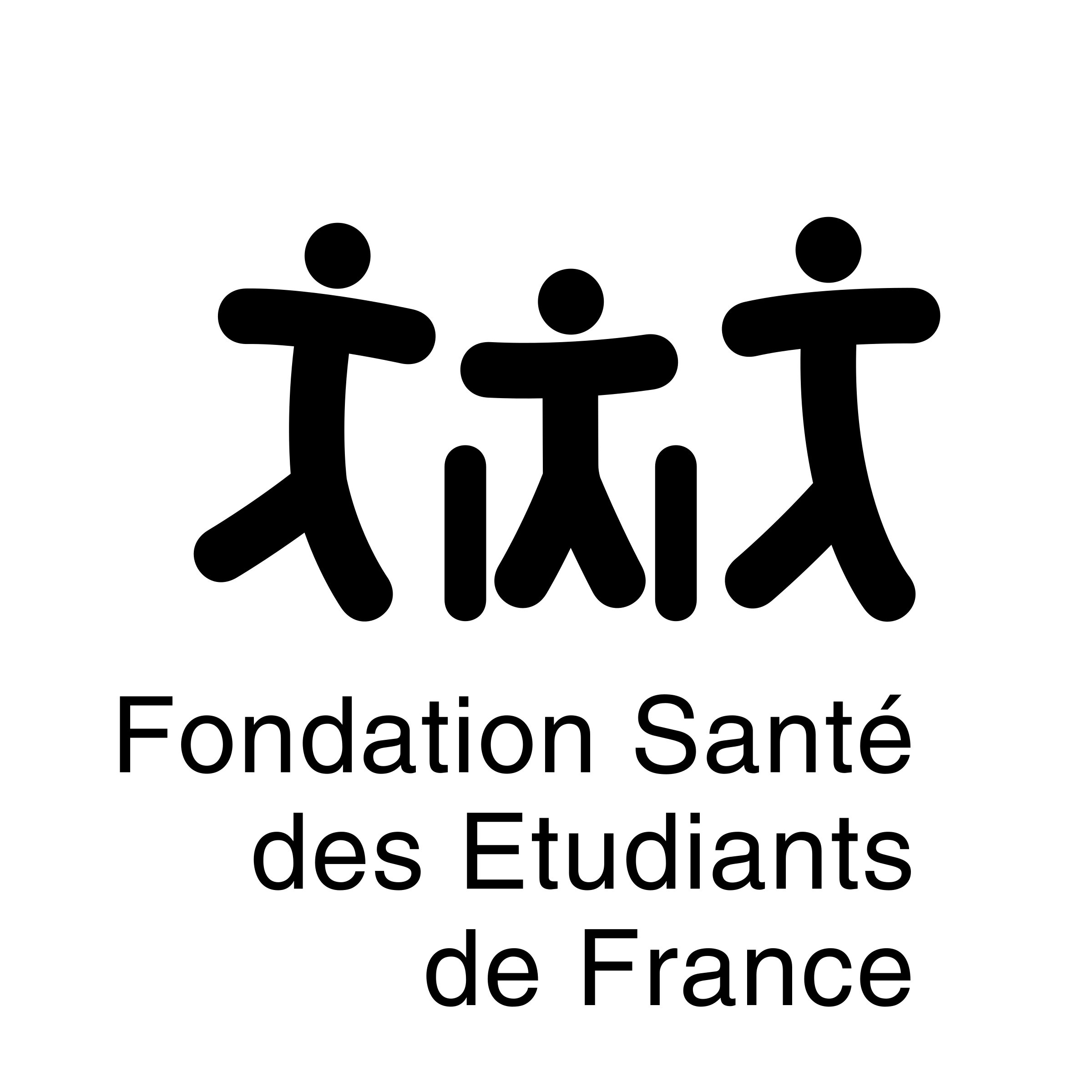 Fondation Sante de Etudiants de France Logo black and white