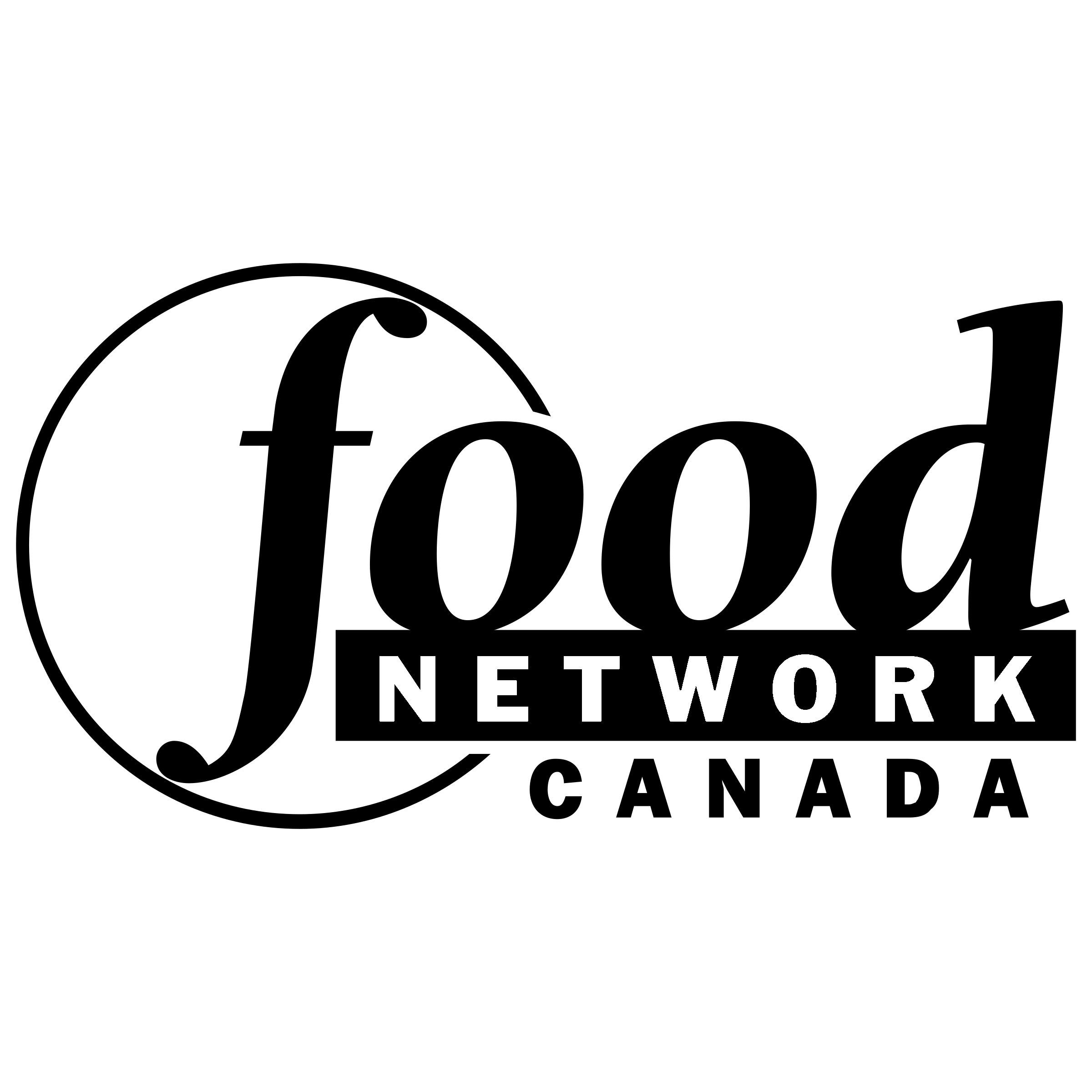 Food Network Logo black and white
