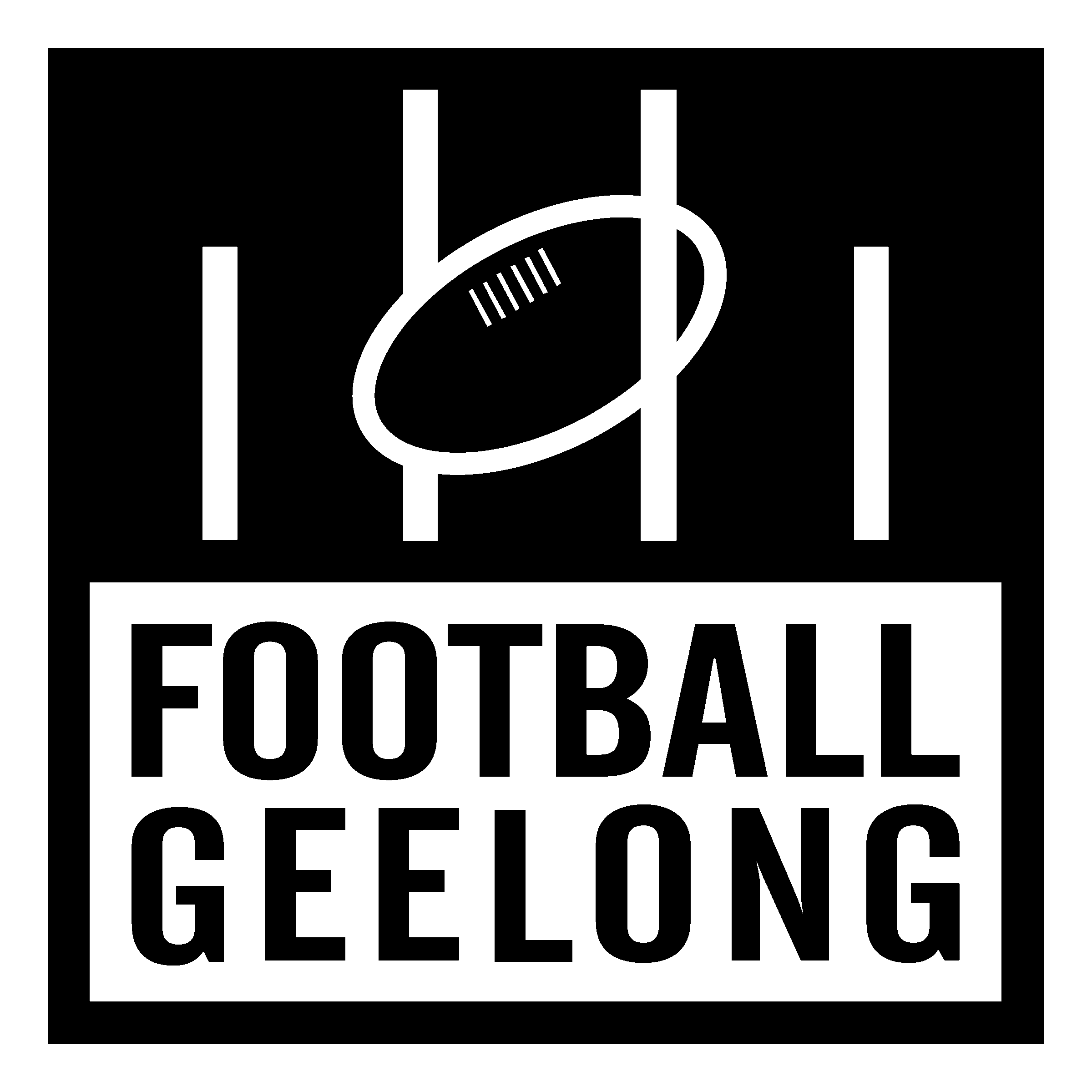 Football Geelong Logo black and white