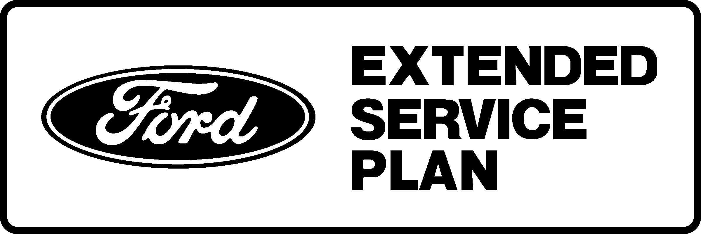 Ford Extended Logo black and white