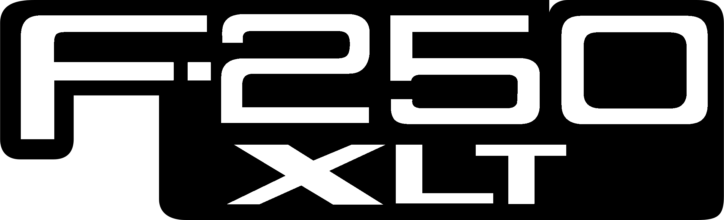 FORD F 250XLT Logo black and white