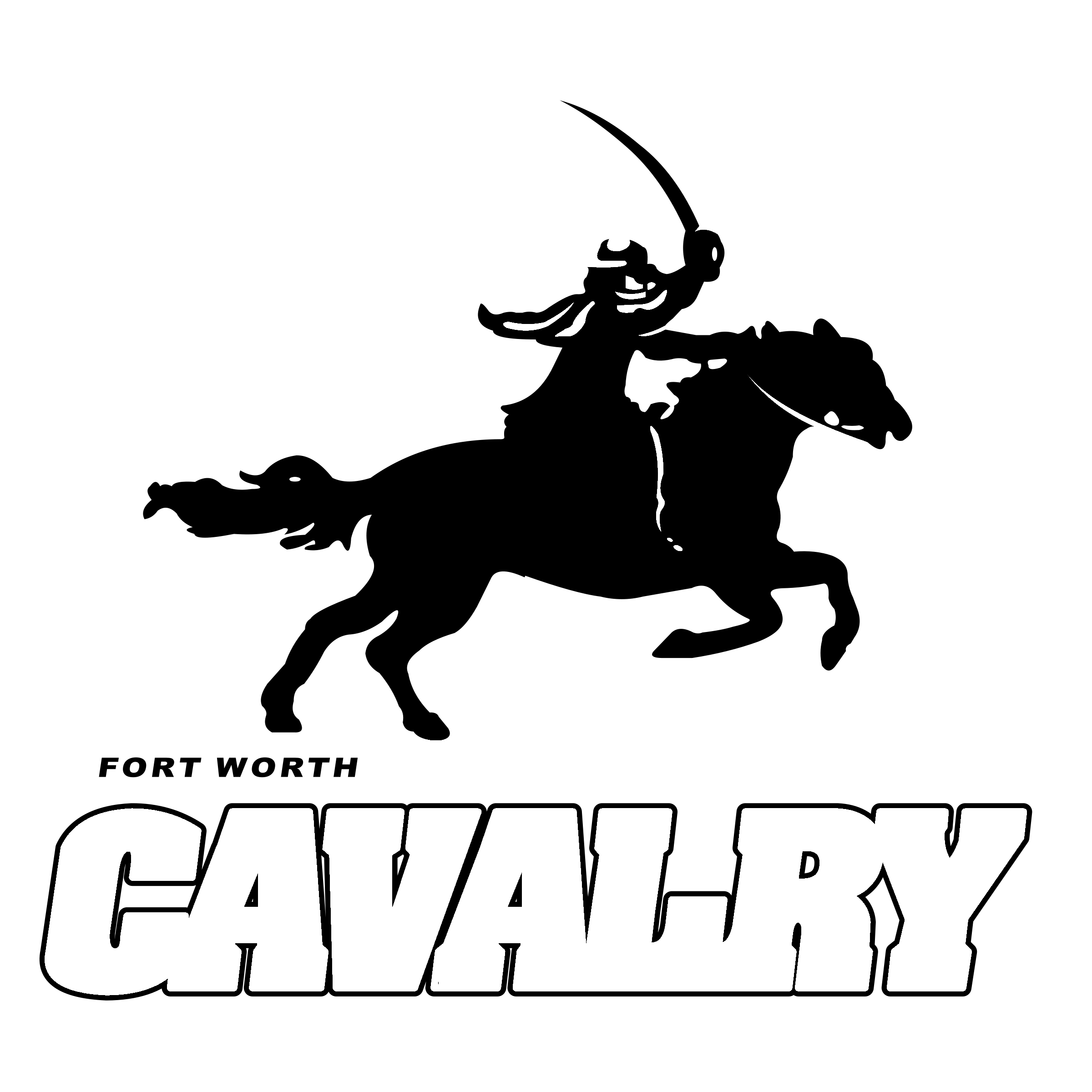 Fort Worth Cavalry Logo black and white