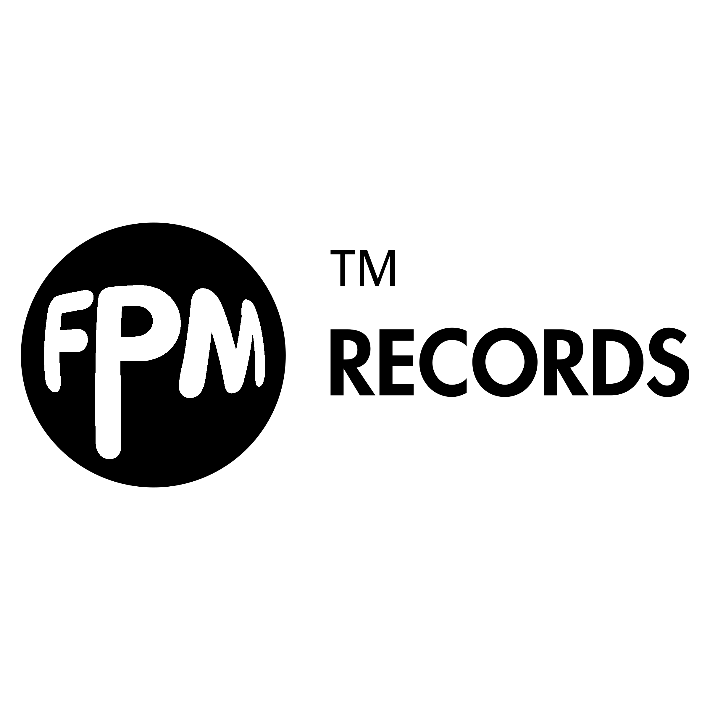 FPM Records Logo black and white