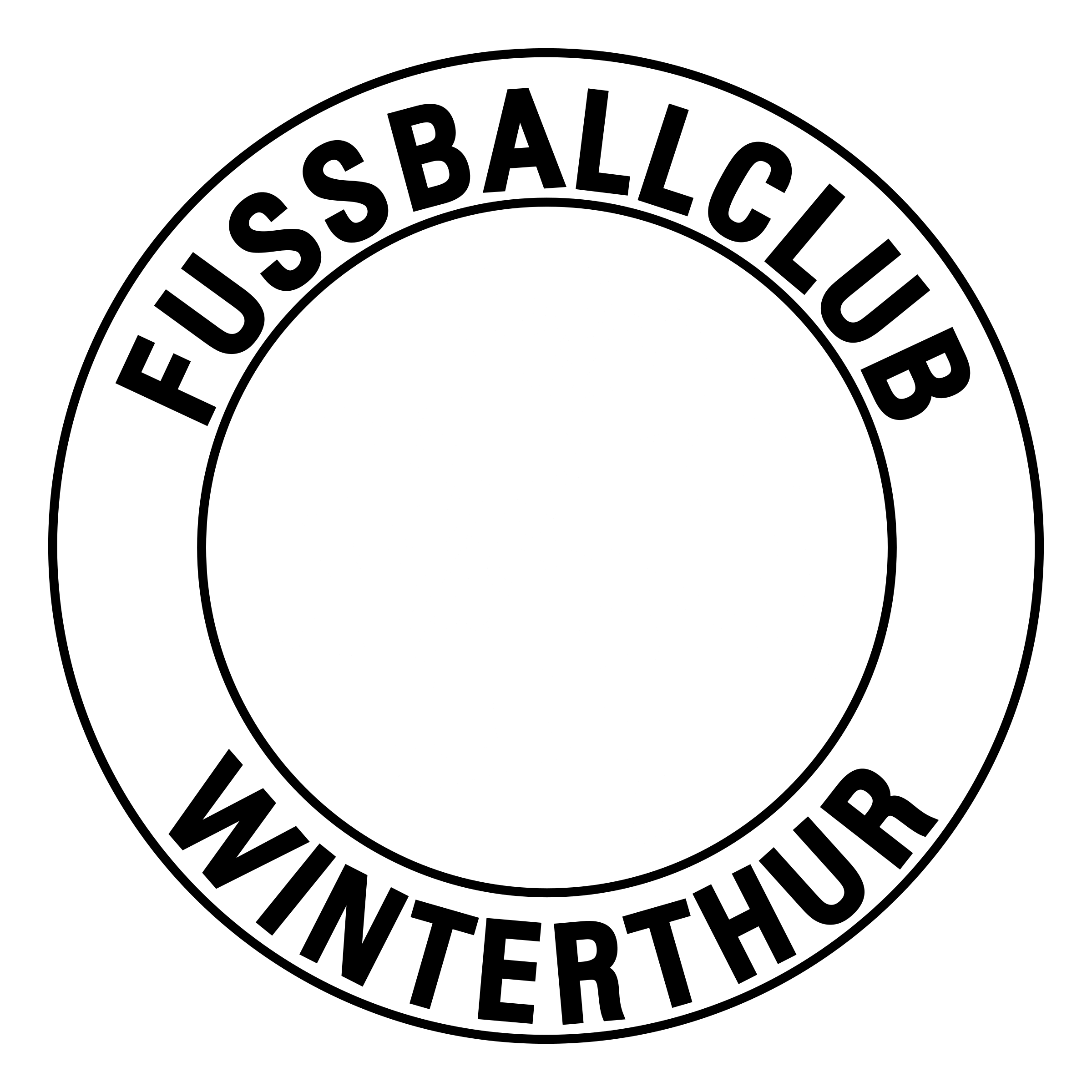 Fussballclub Winterthur de Winterthur Logo black and white