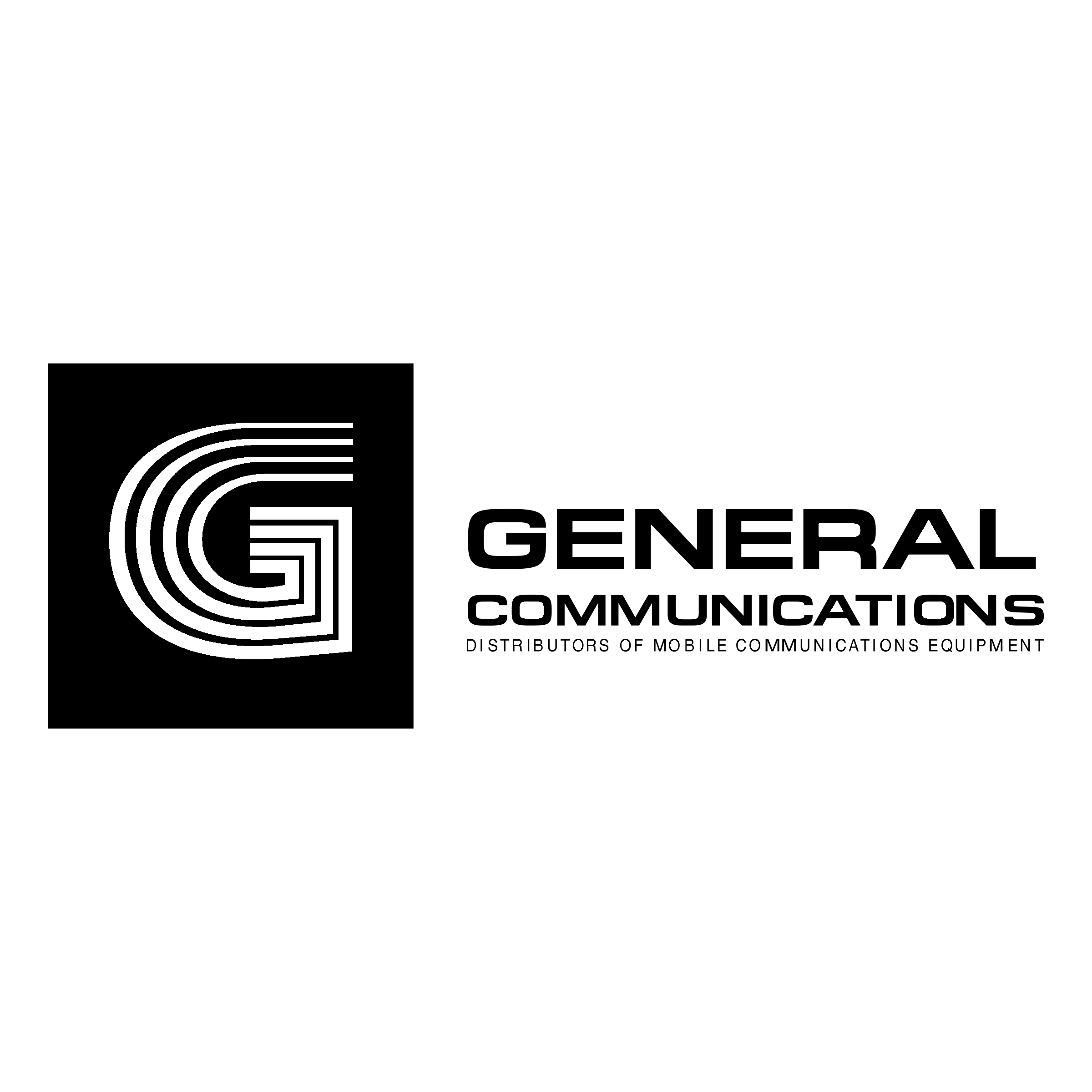 General Communications Logo black and white