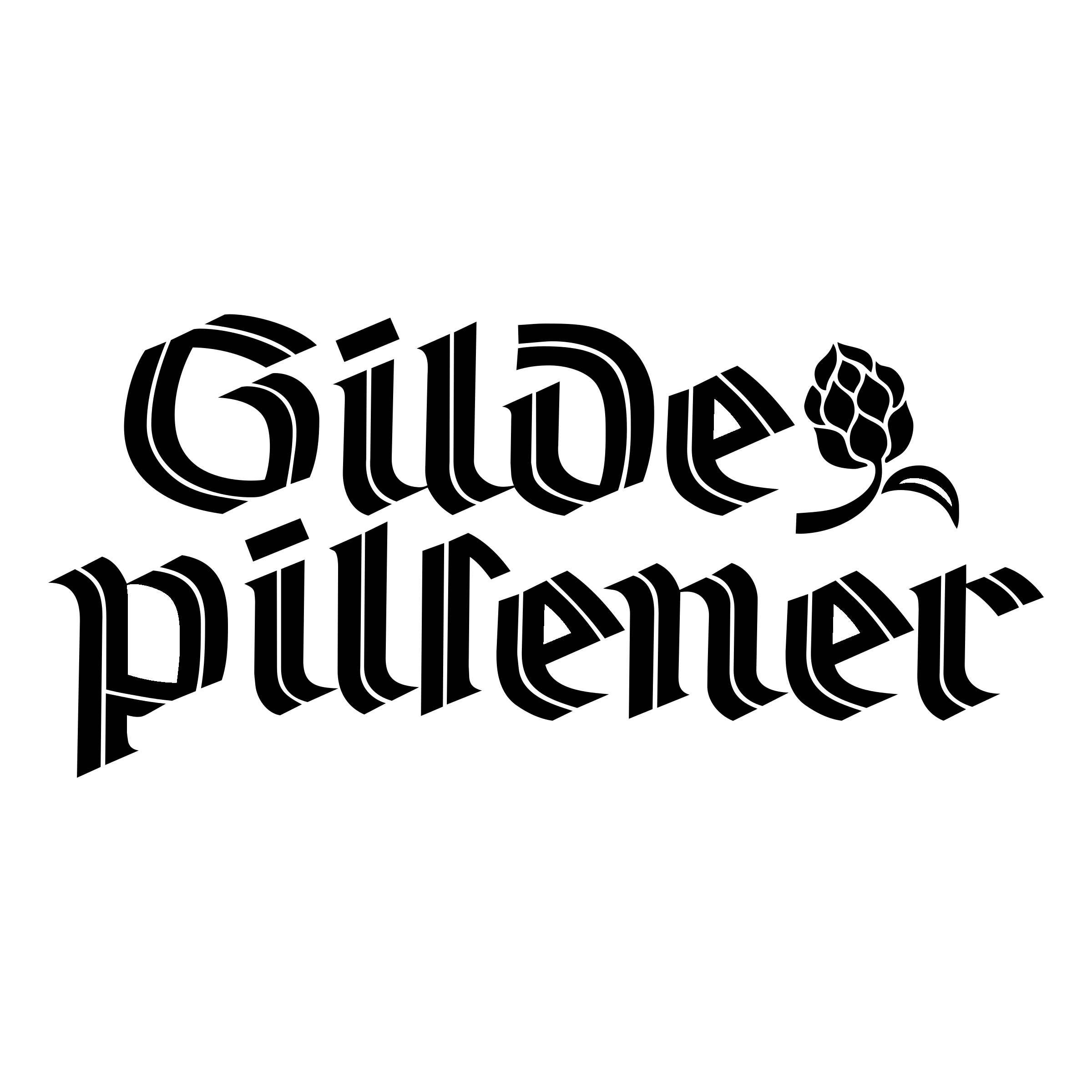 Gilde Pilsener Logo black and white