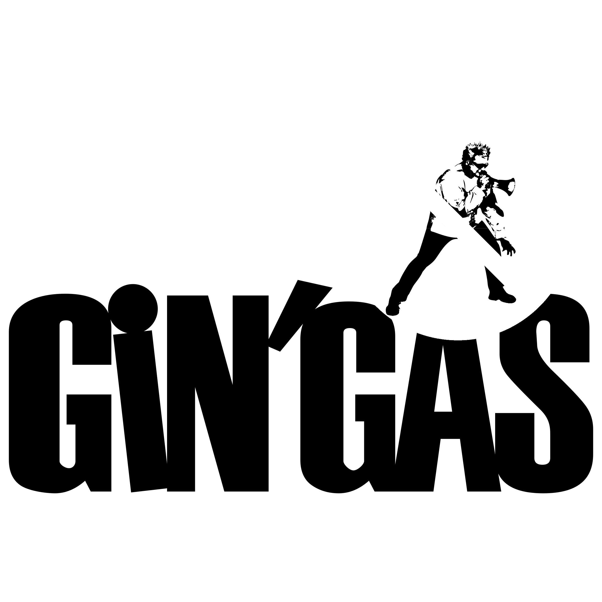 Gin Gas Logo black and white