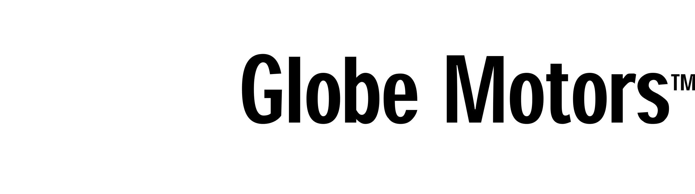 GLOBE MOTORS Logo black and white