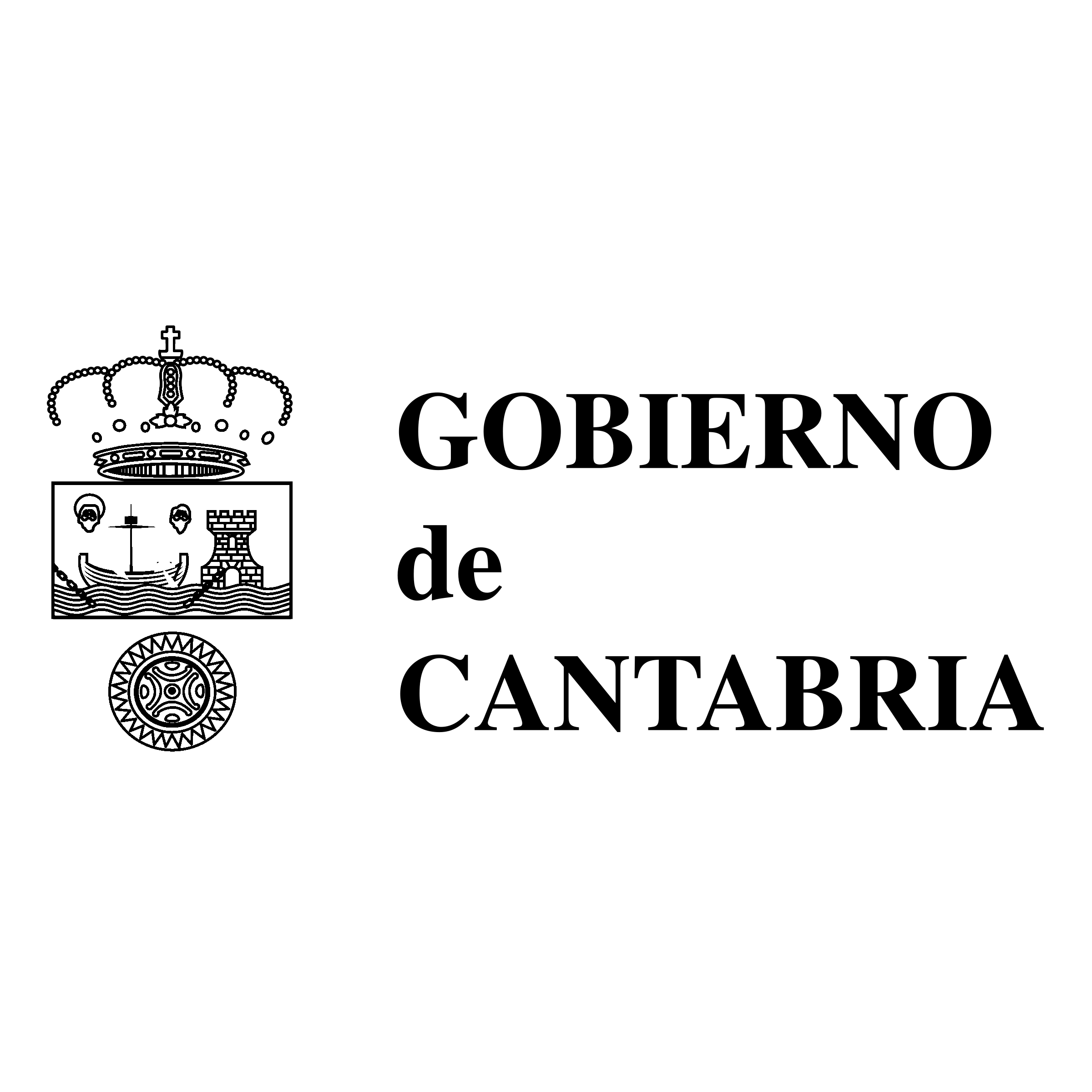 Gobierno de Cantabria Logo black and white