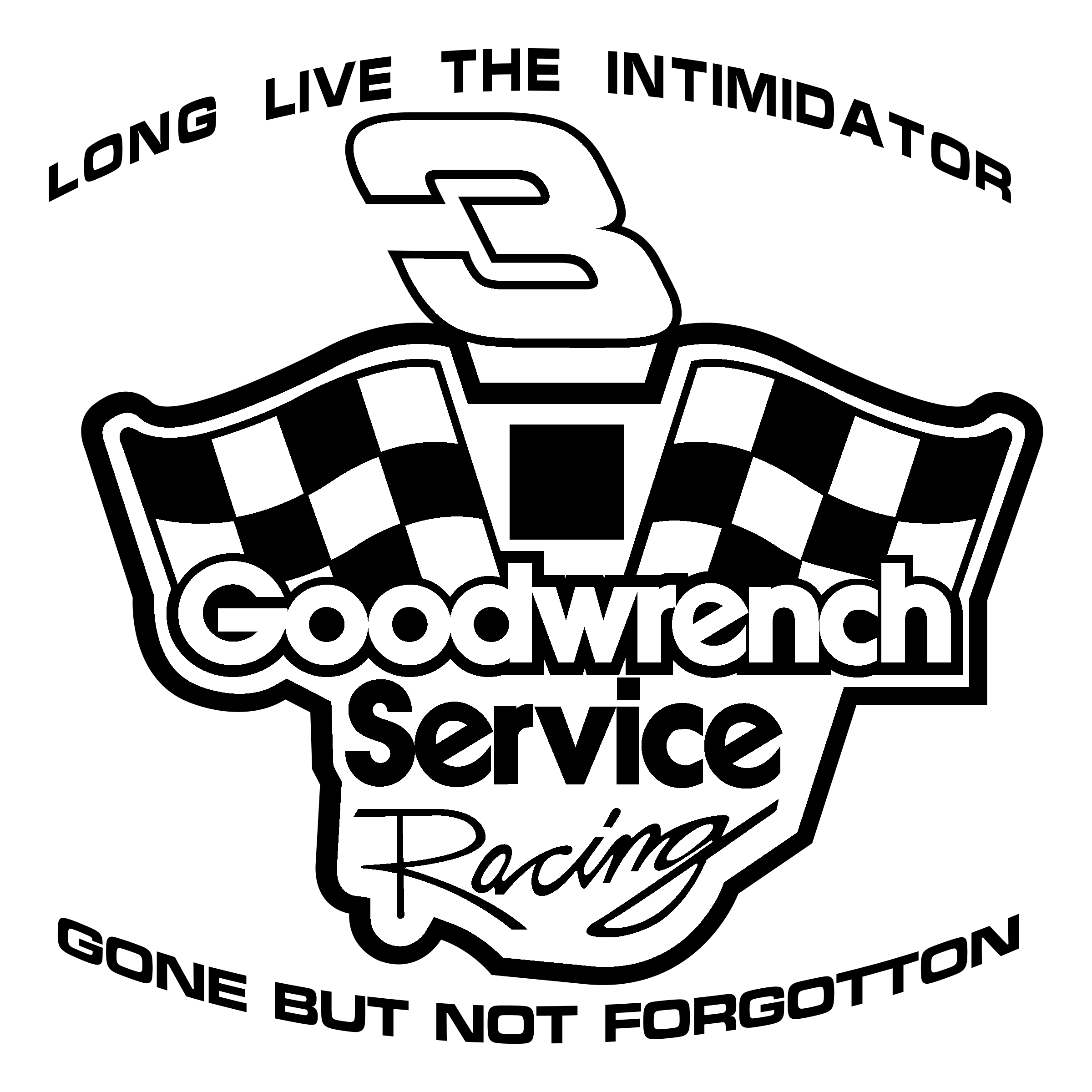 Goodwrench Service Racing Logo black and white