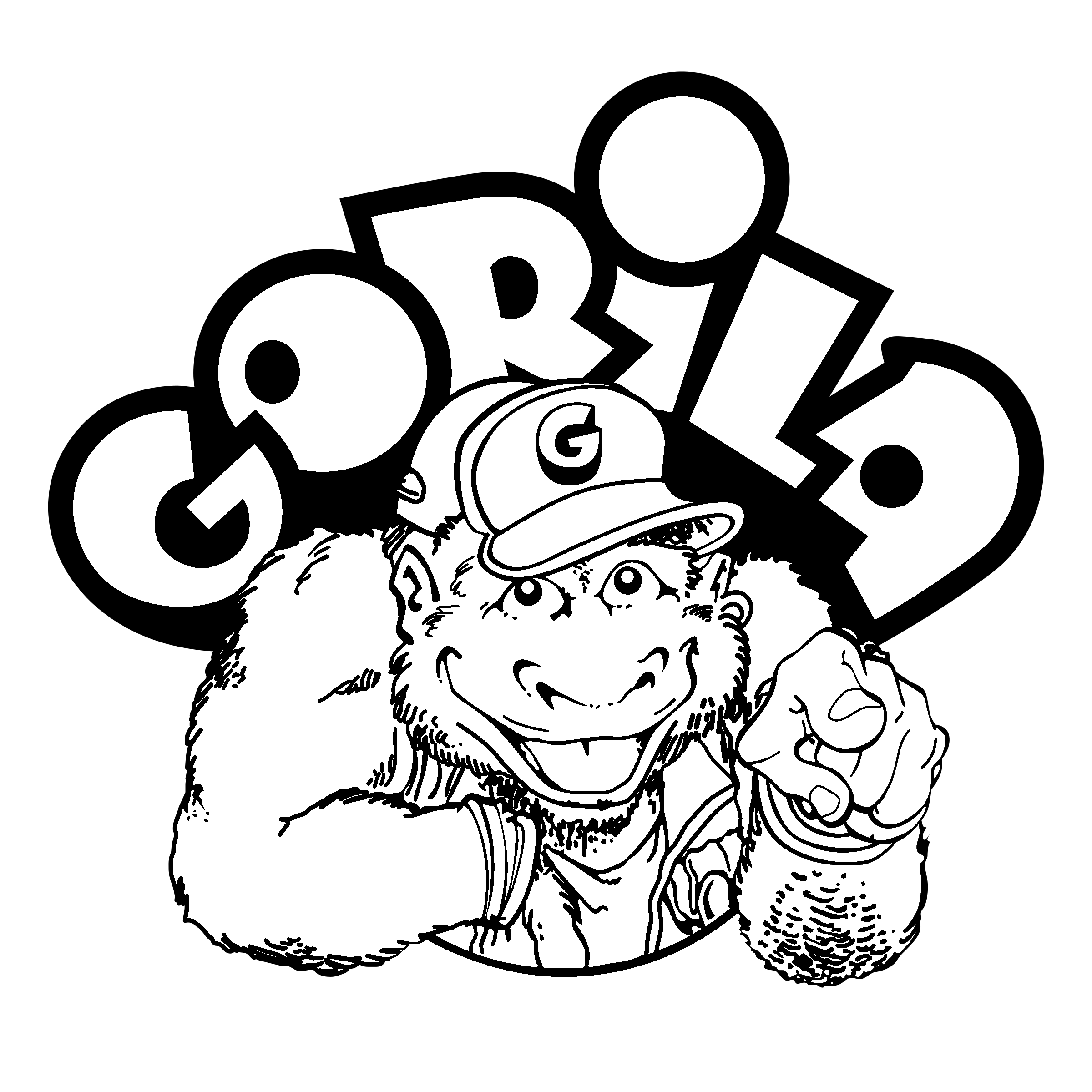 Gorila Logo black and white