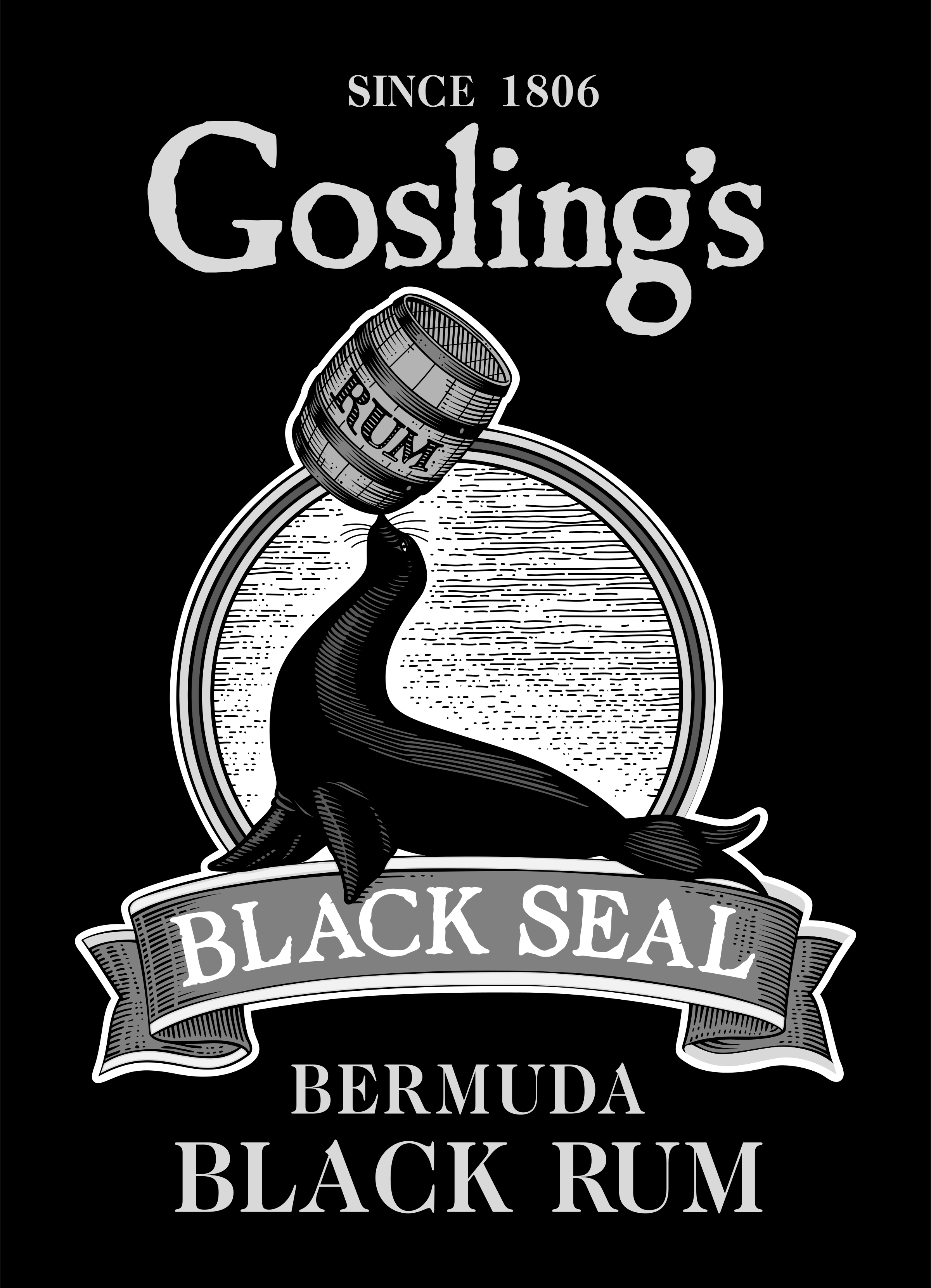Gosligs Black Rum Logo png transparent