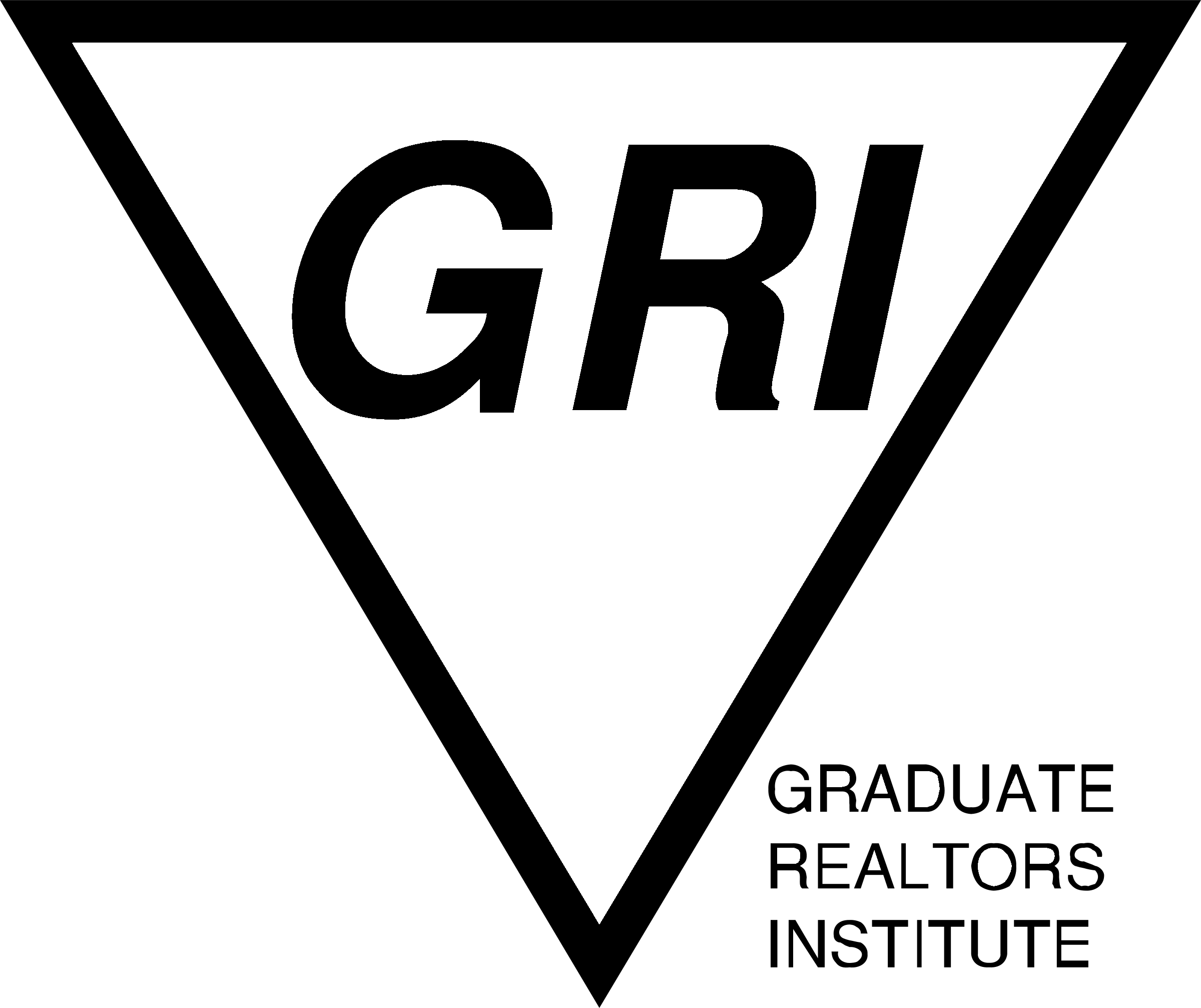 Graduate Realtors Logo black and white