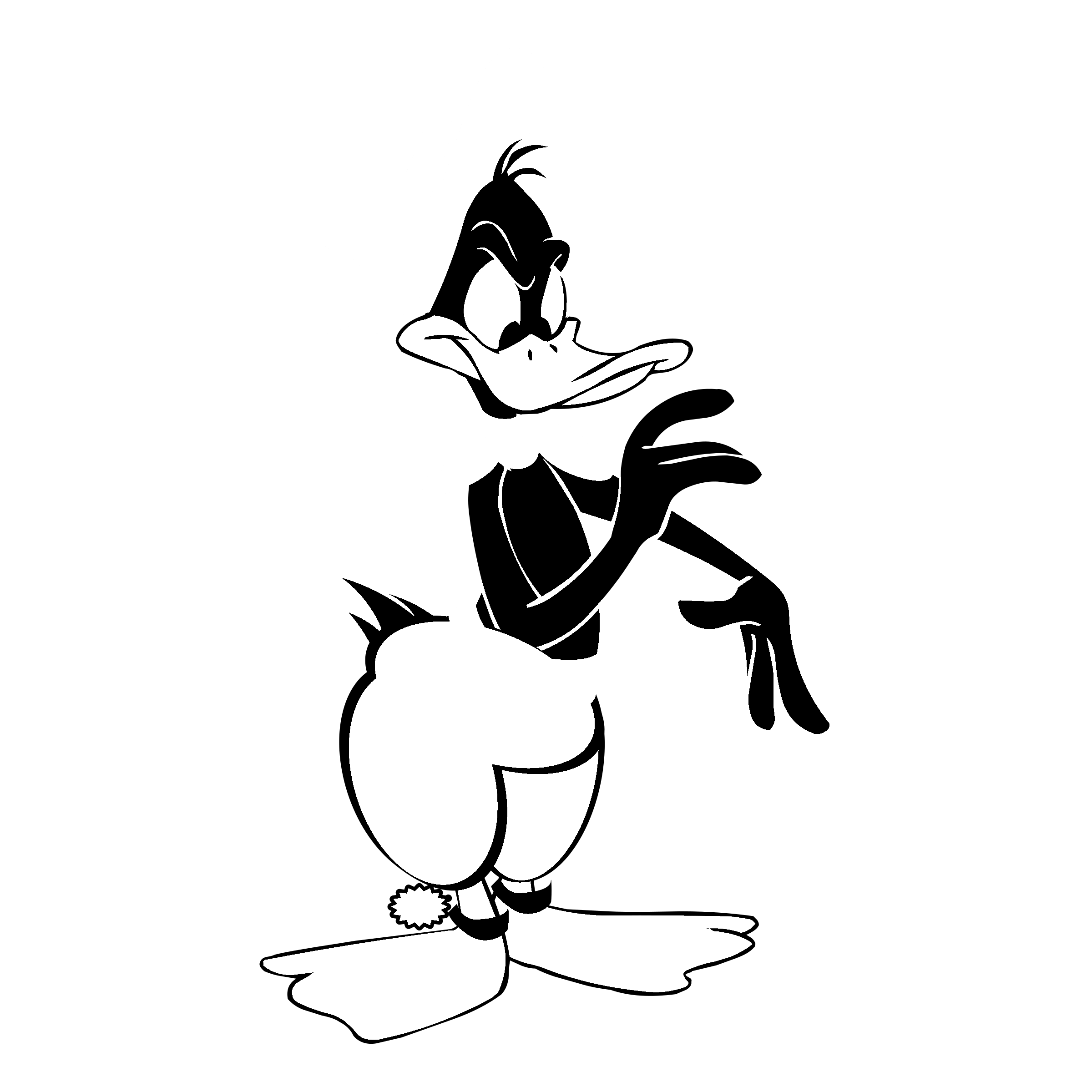 Granja el Pato Logo black and white
