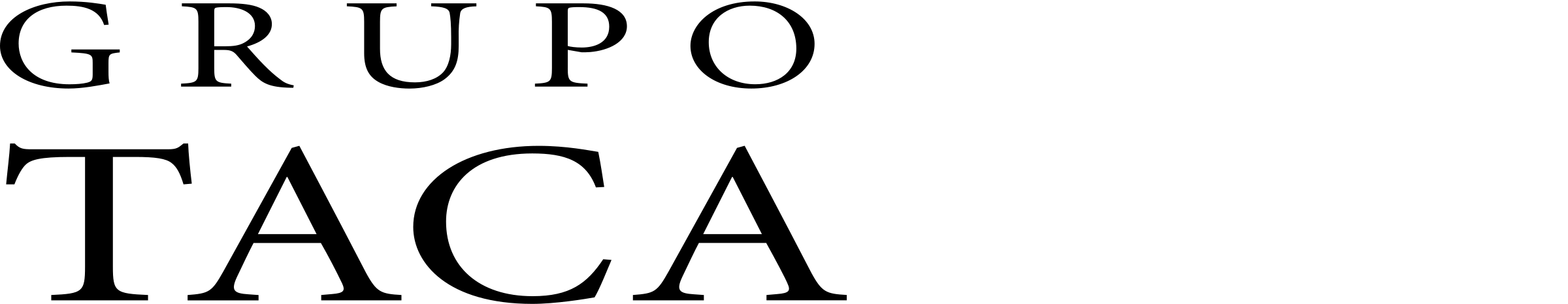 GRUPO TACA AIR LINES Logo black and white