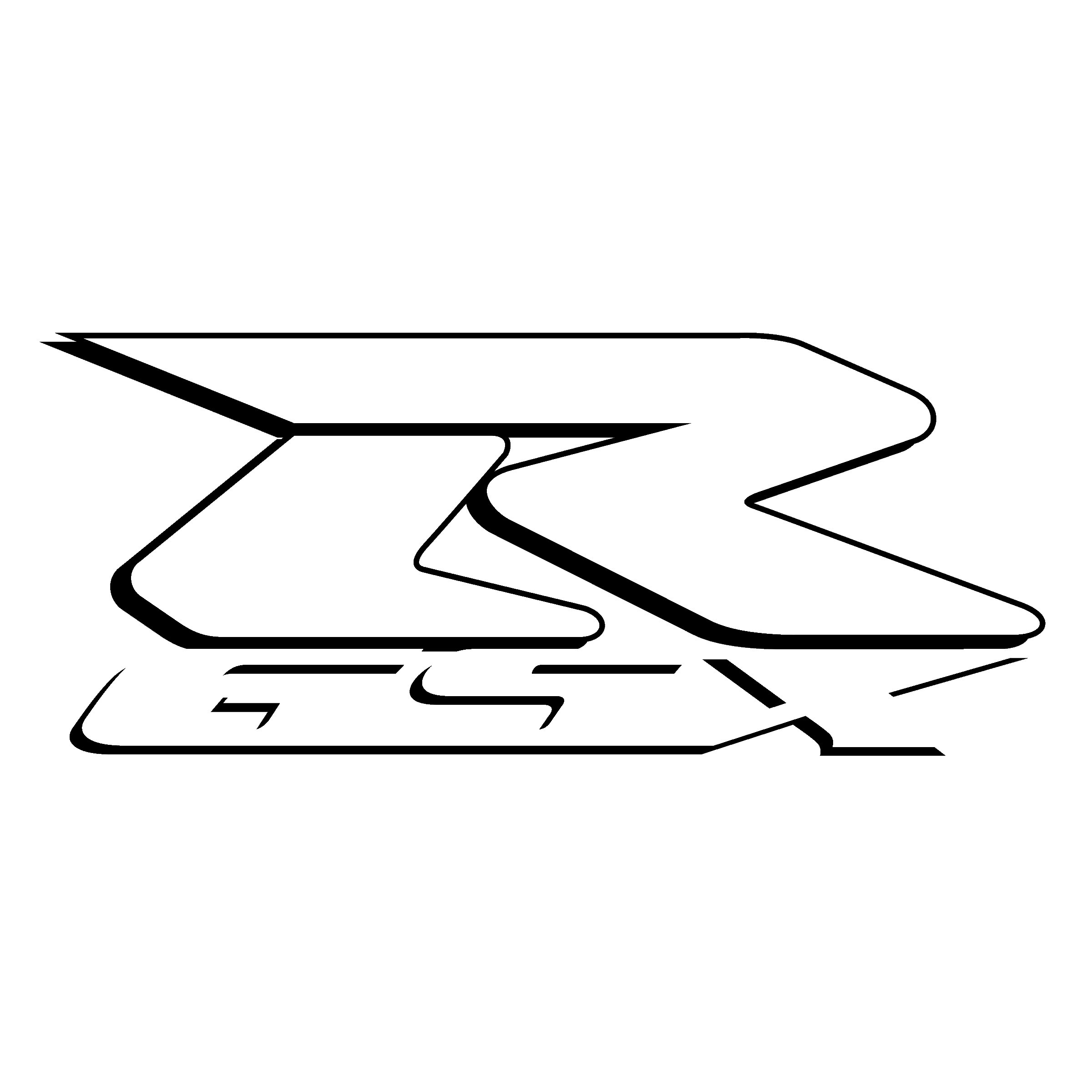 GSX R Logo black and white