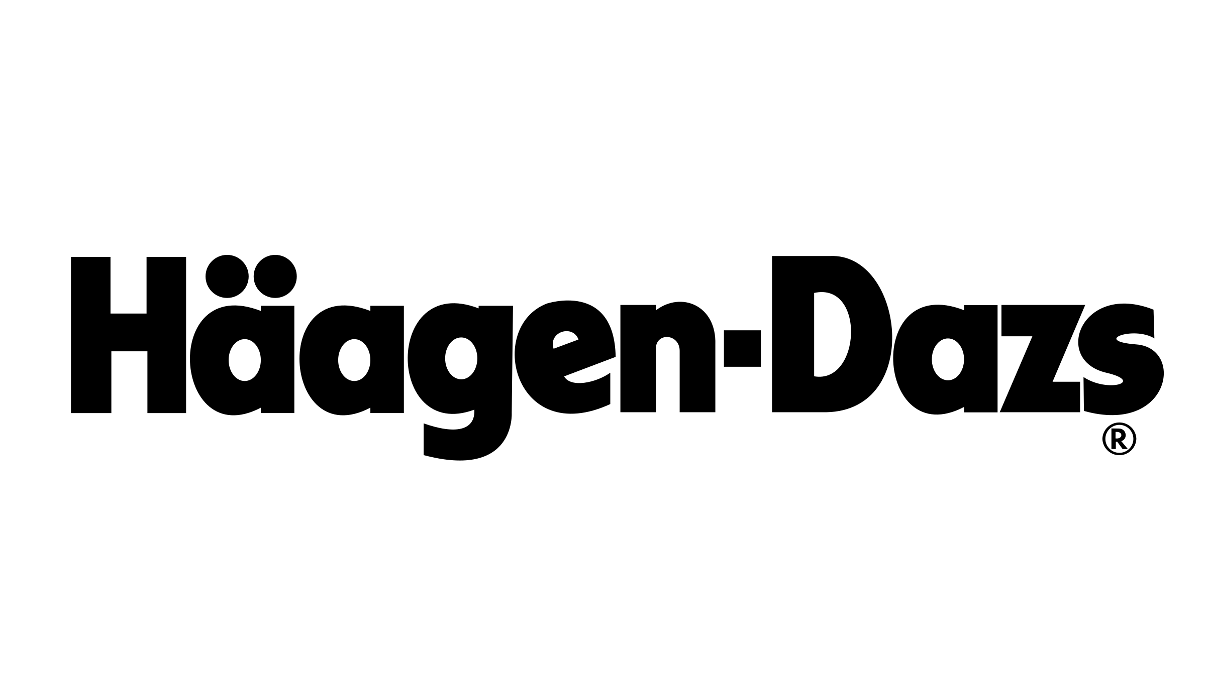Haagen Dazs Brand 1 Logo black and white