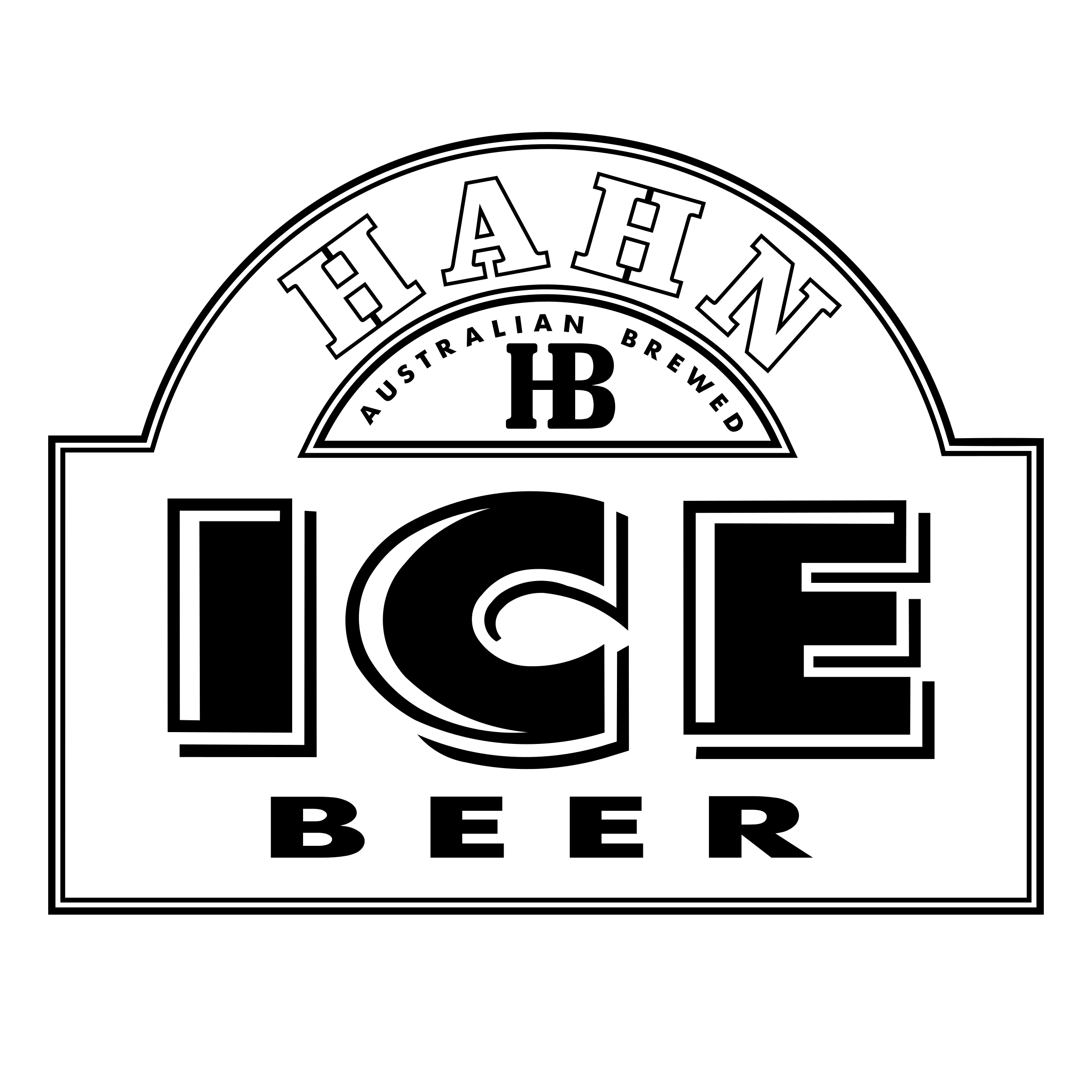Hahn Ice Logo black and white