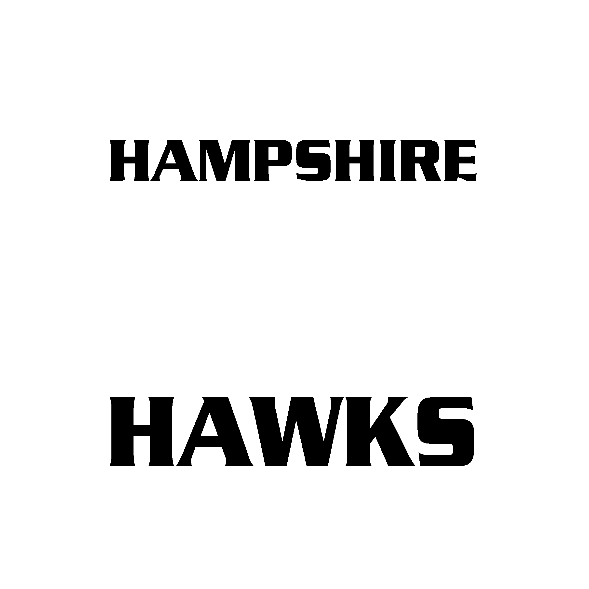 Hampshire Hawks Logo black and white