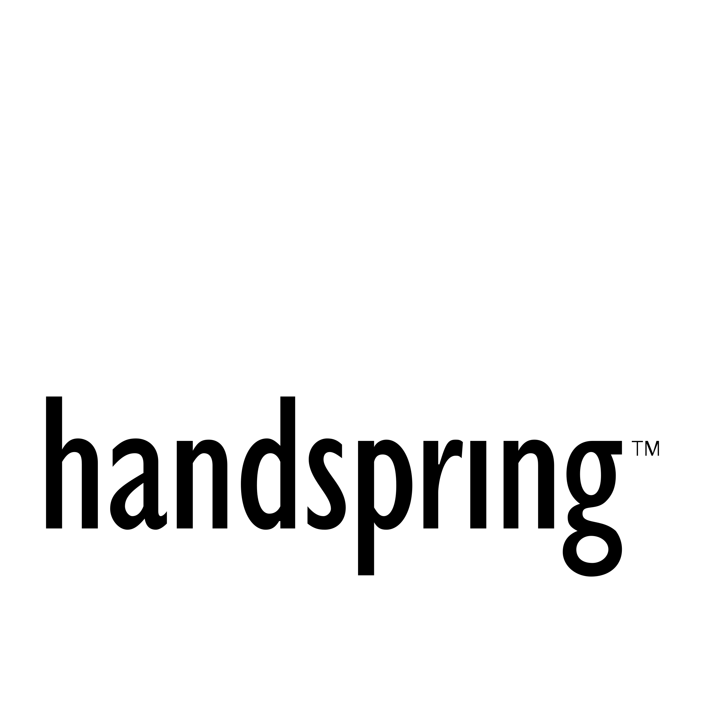 Handspring Logo black and white