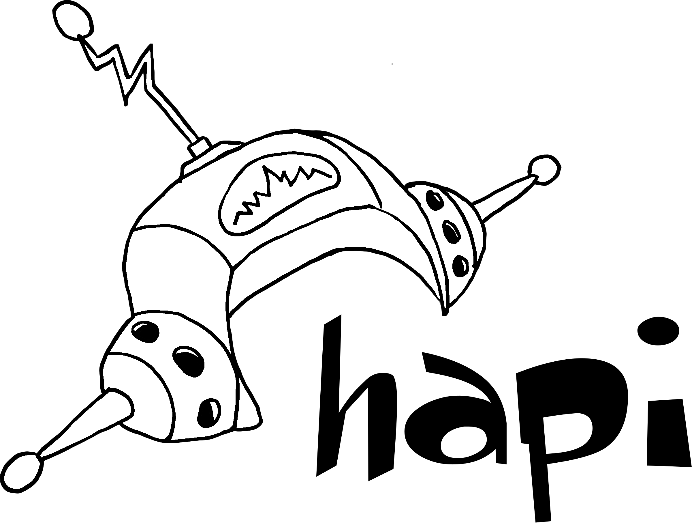 Hapi Logo black and white