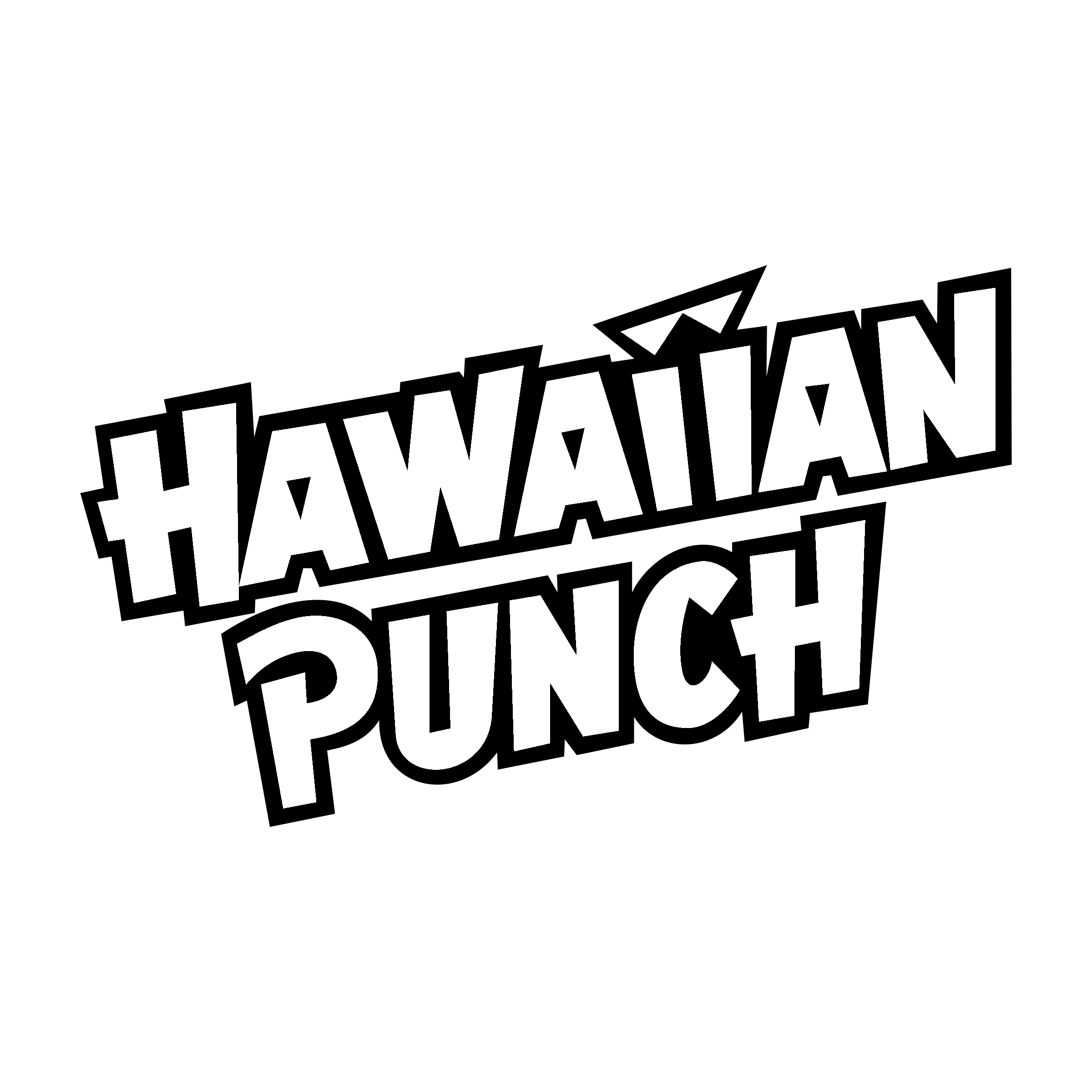 Hawaiian Punch Logo black and white