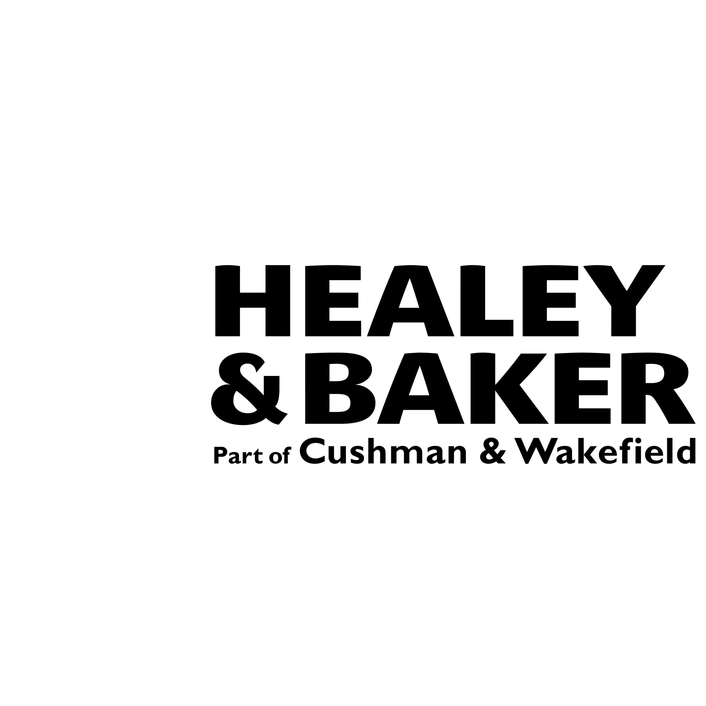 Healey & Baker Logo black and white