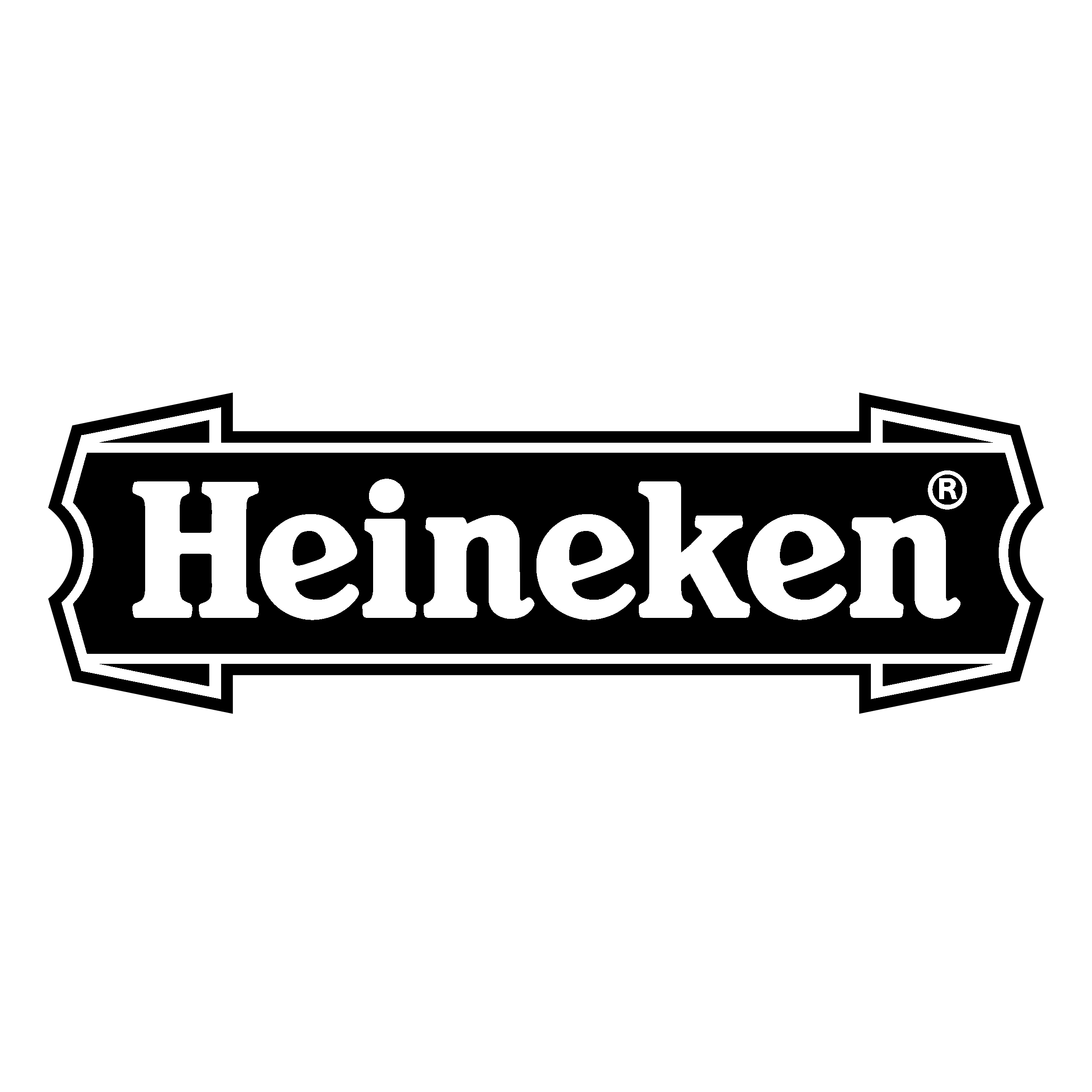 Heinken Logo black and white