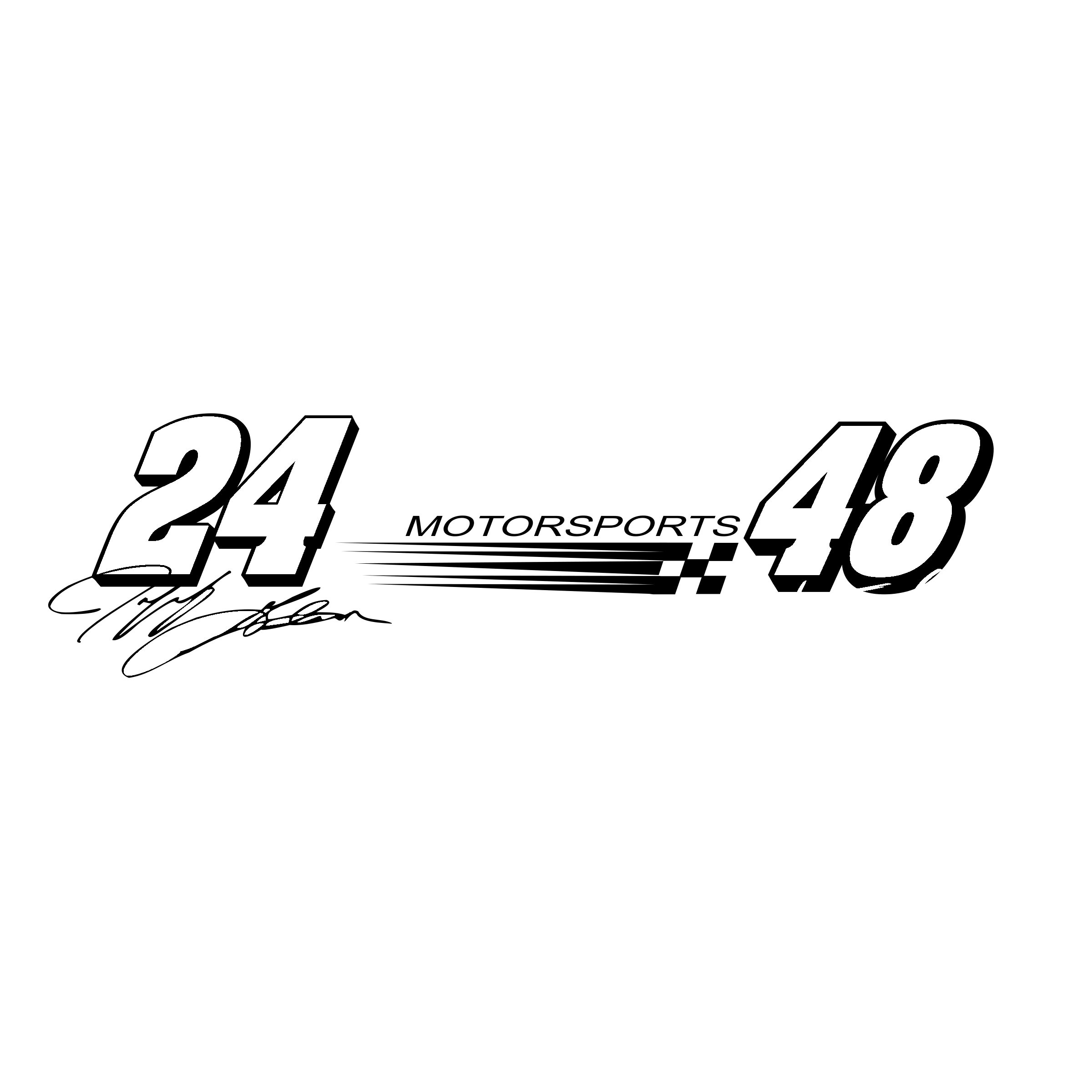 Hendrick Motorsports Logo black and white
