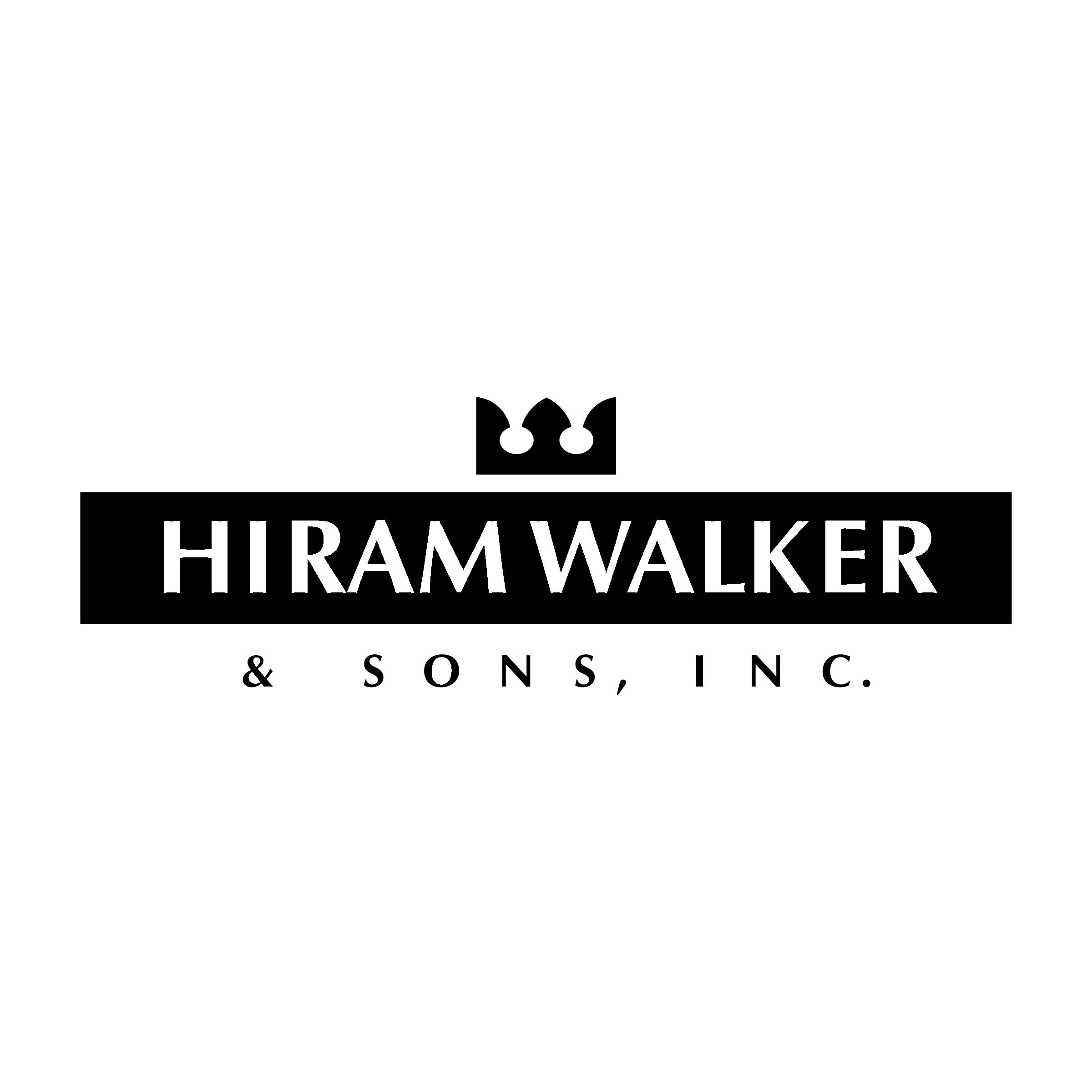 Hiram Walker & Sons Logo black and white