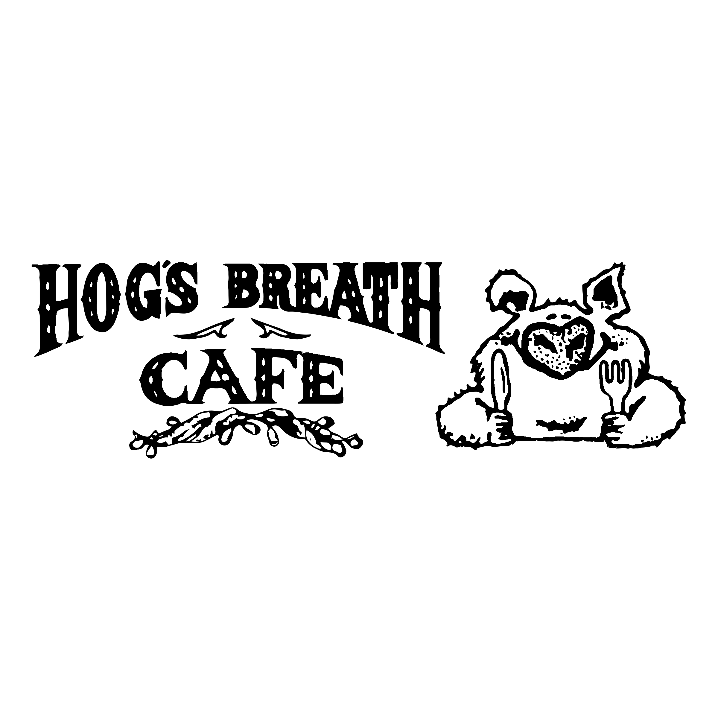 Hogs Breath Cafe Logo black and white