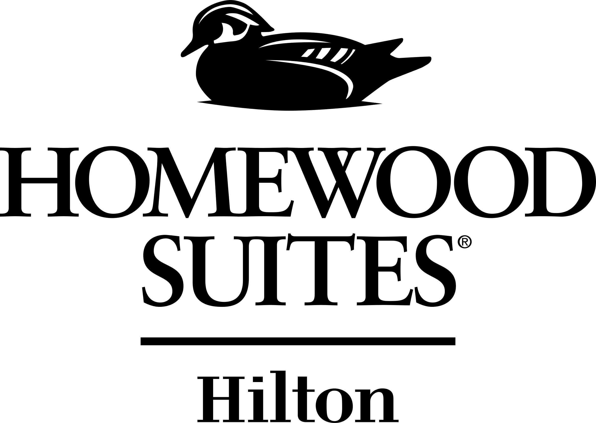 Homewood Suites Logo black and white